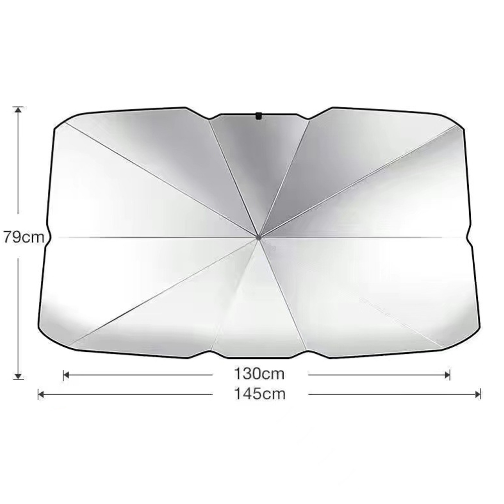 Parasol samochodowy (145 * 79 cm) - Parasol na przednią szybę samochodu - Z torbą do przechowywania - Kompatybilny z większością modeli pojazdów - 2