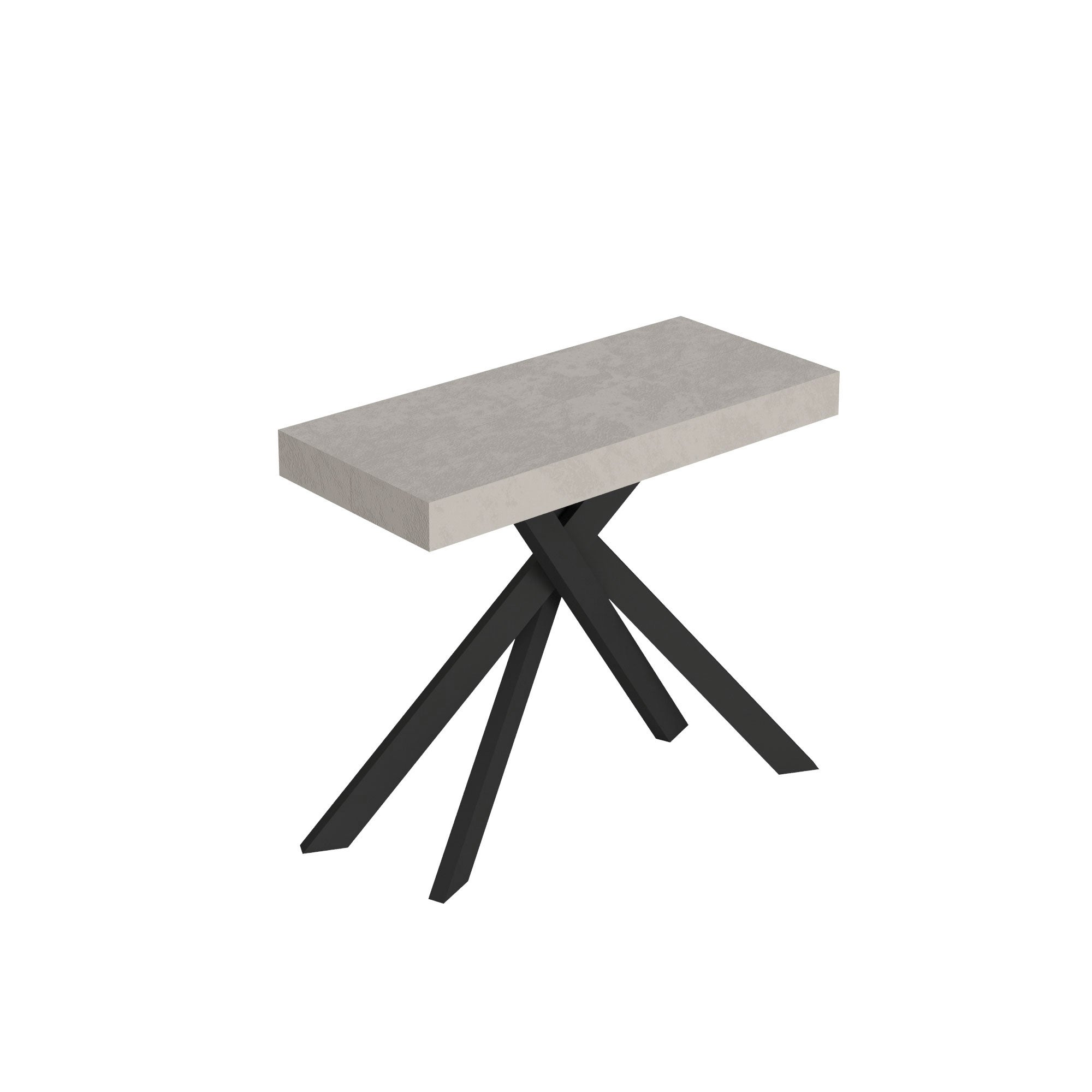 Rozkładany stół konsolowy 90x40/196 cm Saki Premium Small nogi kaszmir antracyt