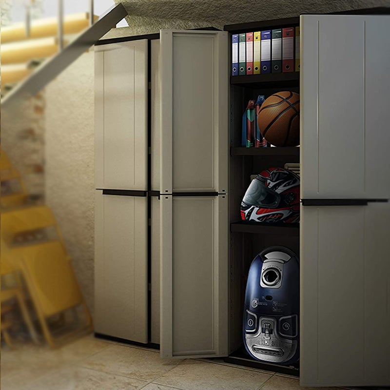 Terry Armadio In Plastica 2 Ante Con Porta Scope Misura 68X38X164H Cm - 4