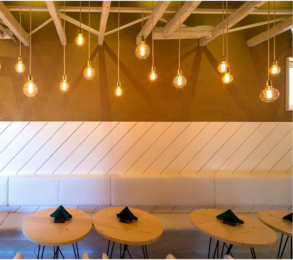 Ampoule Vintage LED Edison G125 (8W, E27, 2700K) – 750LM, Style Rétro à Filament – Décoration Maison et Café [Classe E] - 4