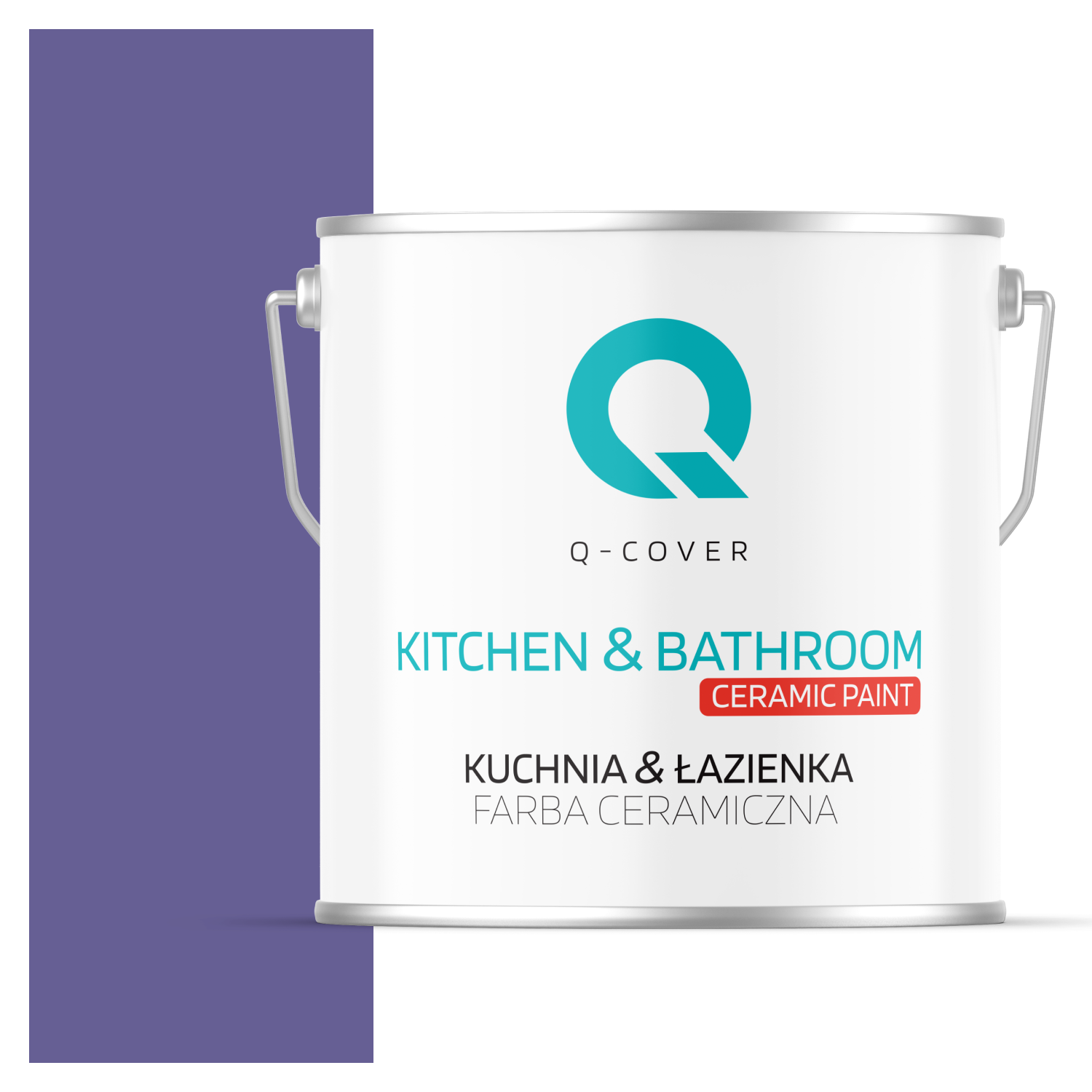 Farba Ceramiczna Kuchnia &amp; Łazienka Q-Cover Fioletowy ciemny H2613 Głęboki Mat 5L