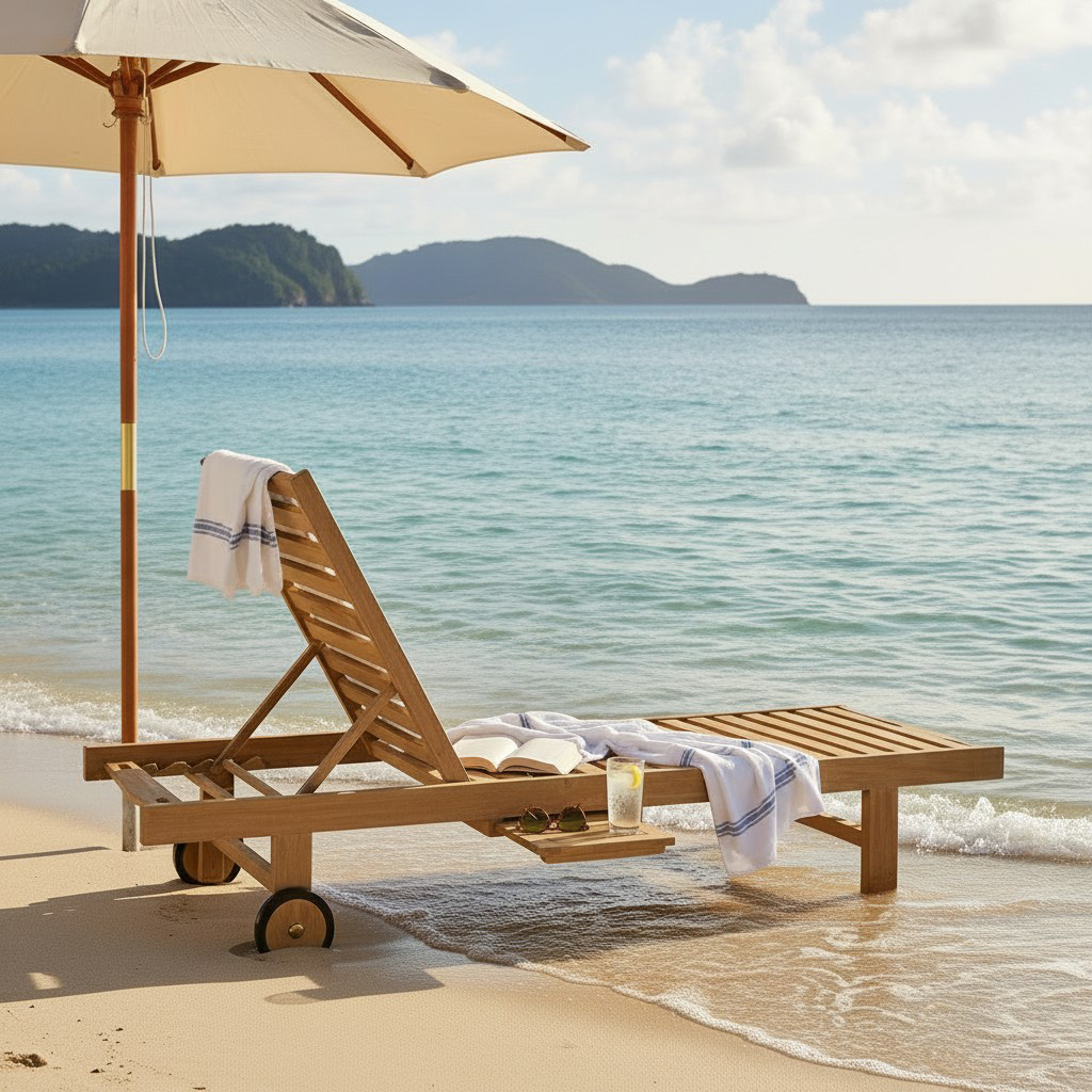 Bain de Soleil en teck massif Palawan - 7