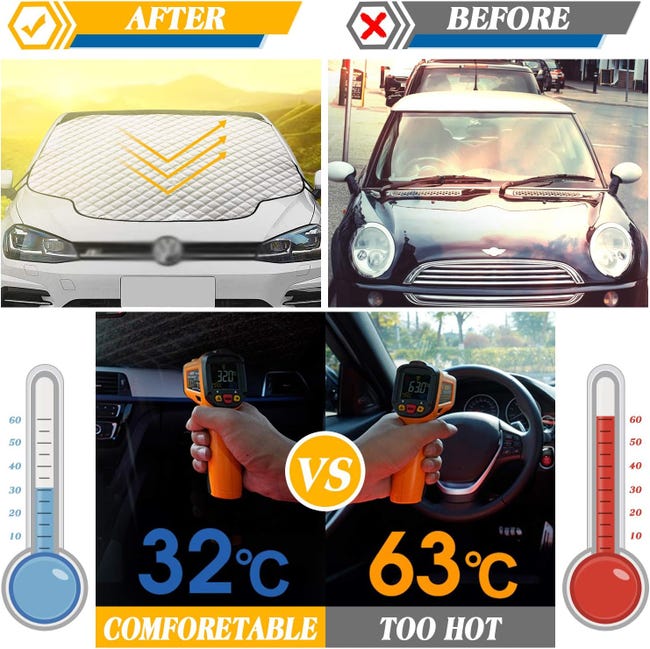 Copertura del parabrezza dell'auto copertura del ghiaccio della neve del sole invernale impermeabile antipolvere Anti-gelo protezione UV antiappannamento copertura automatica accessori per Auto 34 Copertura del parabrezza dell'auto copertura del ghiaccio della neve del sole invernale impermeabile antipolvere Anti-gelo protezione UV antiappannamento copertura automatica accessori per Auto 34