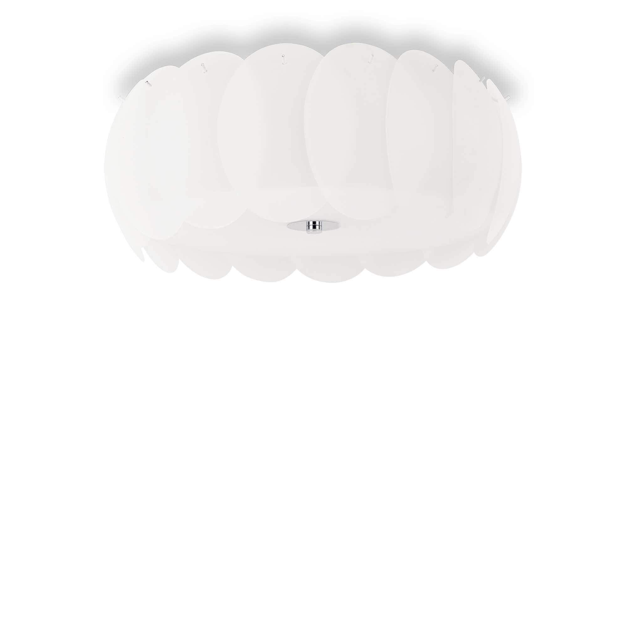 Ideal Lux  Plafonnier Blanc Ovalino 8 Ampoules , Leroy Merlin