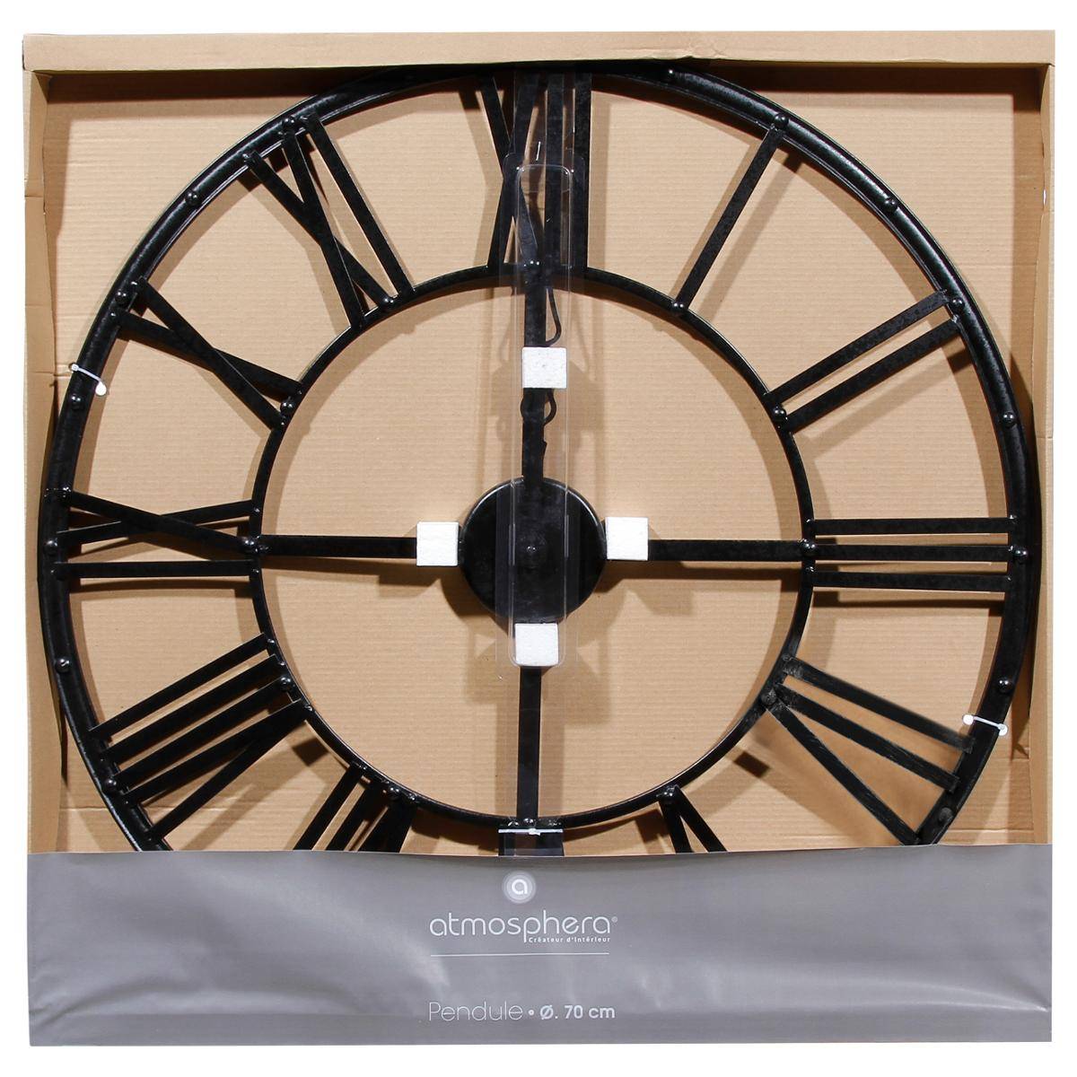 Atmosphera - Reloj 'Vintage' negro - metal D. 70 cm - 4