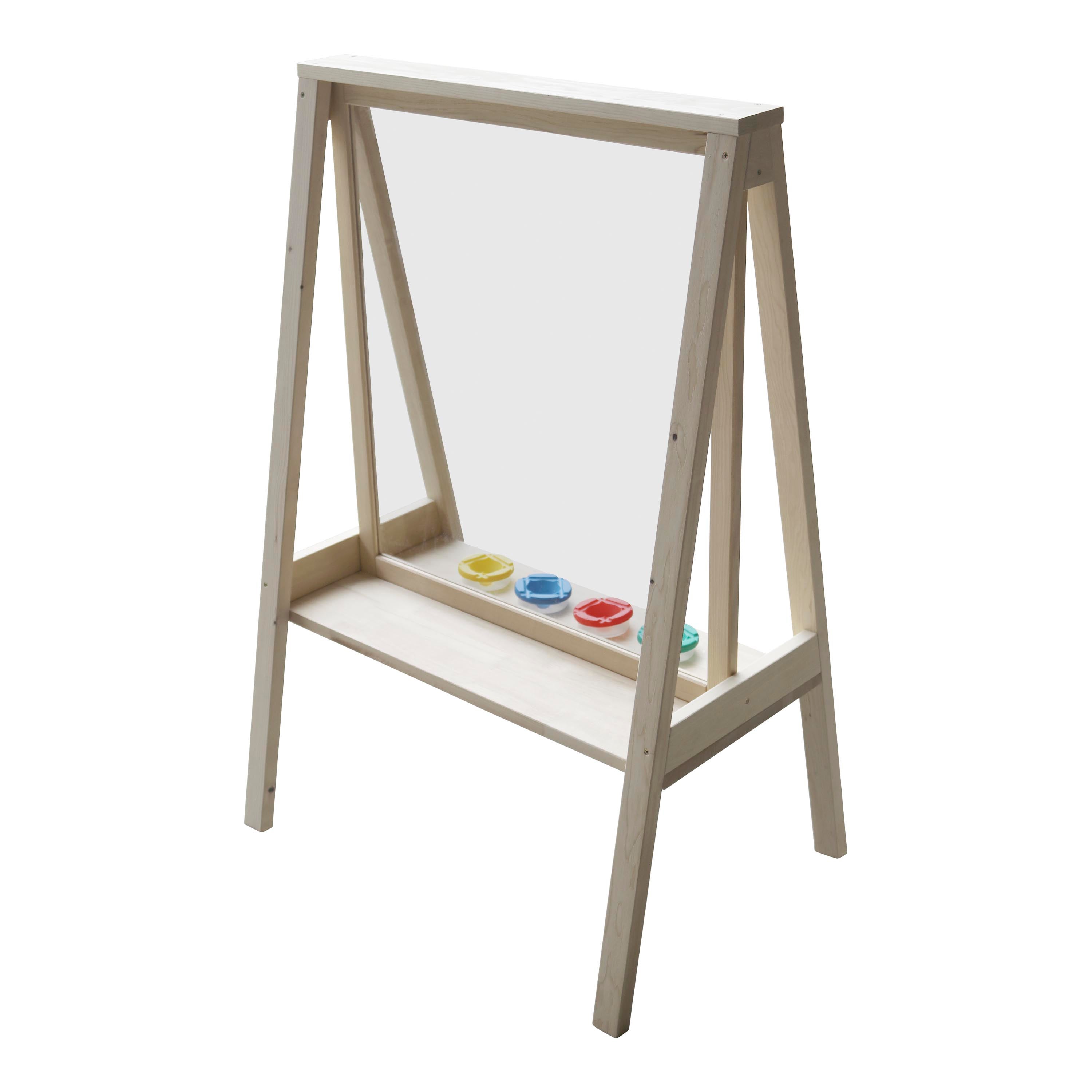 AXI Eric chevalet pour enfants en bois | Tableau de peinture avec toile en plexiglas et 4 boîtes de peinture | 50x70x105 cm - 7