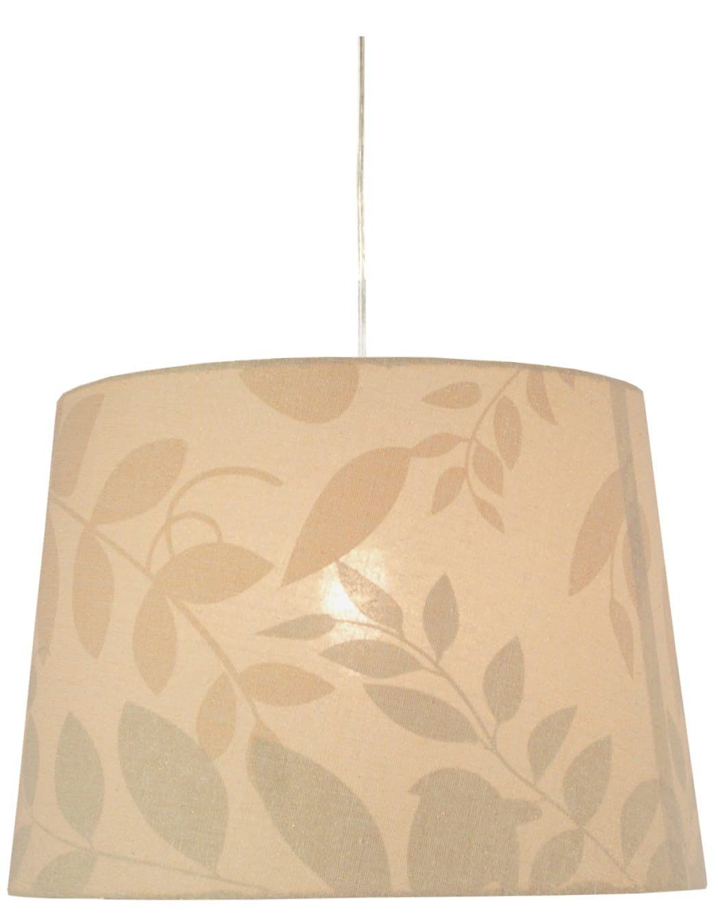 Lampa sufitowa Mirage chromowana-beżowa 1xE27x60W wym: 110 x 35 x 35 cm tkanina Candellux