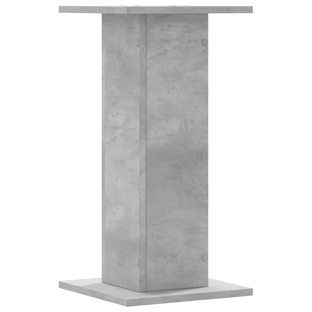 Supports pour plantes, 2 pièces, gris béton, panneau de bois - 5