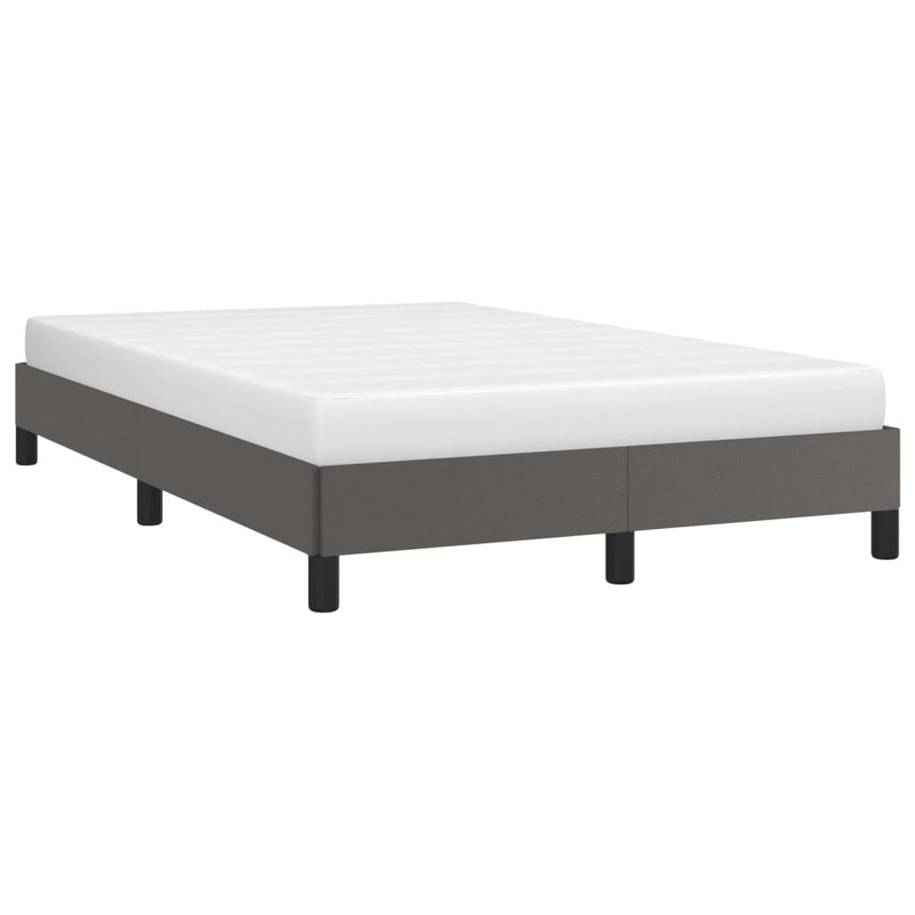 Cadre de lit sans matelas gris 120x200 cm similicuir - 3