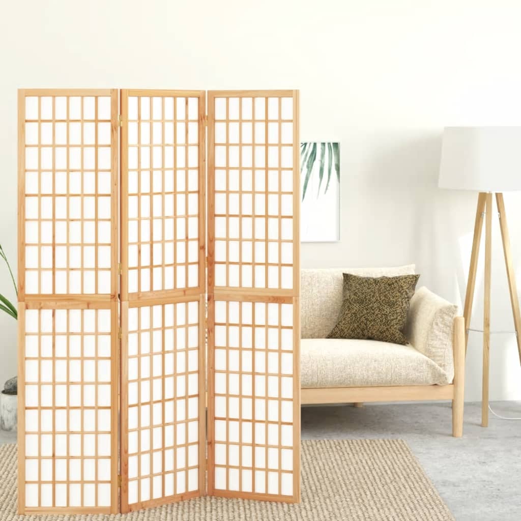 Maison exclusive - biombo plegable con 3 paneles estilo japonés 120x170 cm