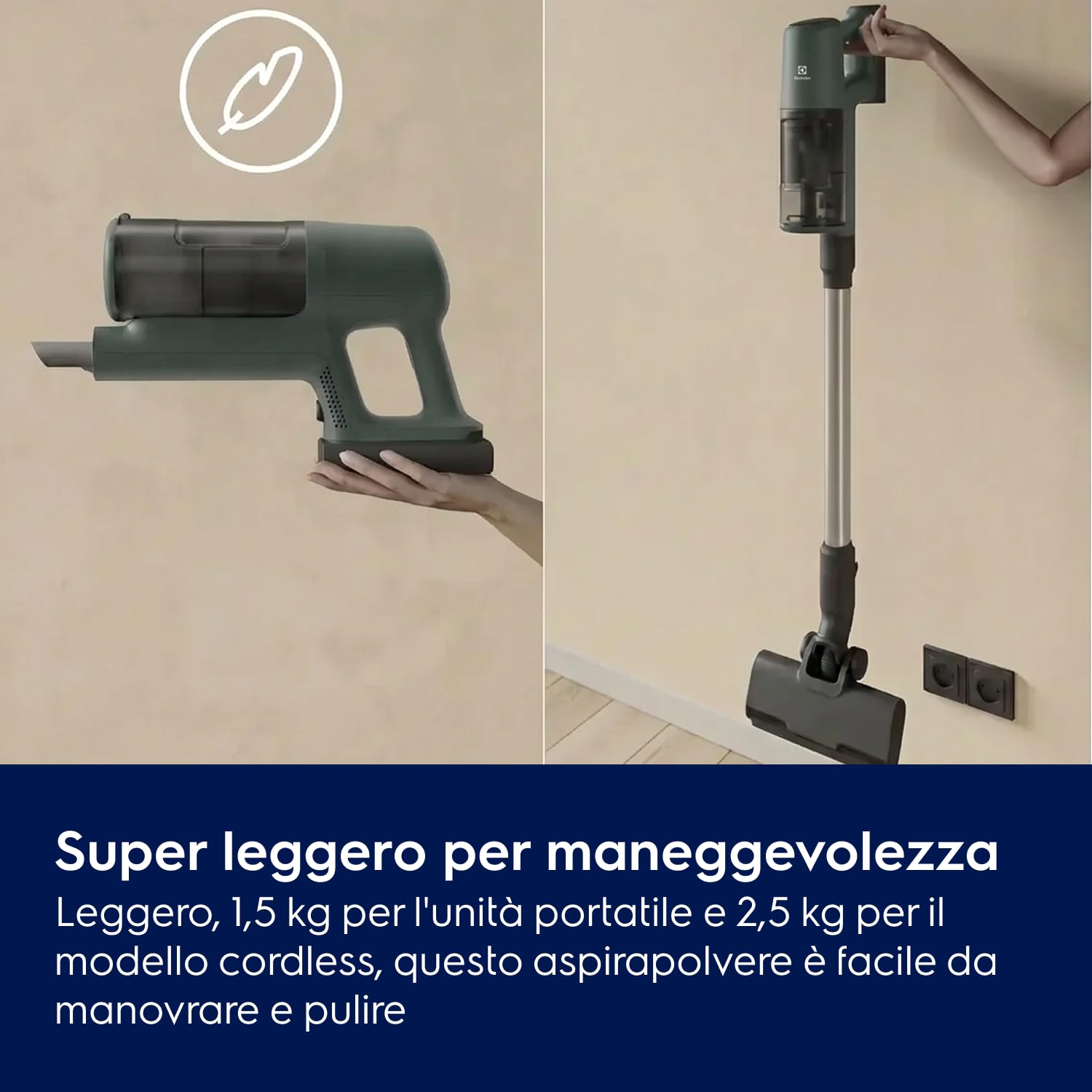 Odkurzacz bezprzewodowy Electrolux EP61CB21OG 99% pochłanianie zielony - 5