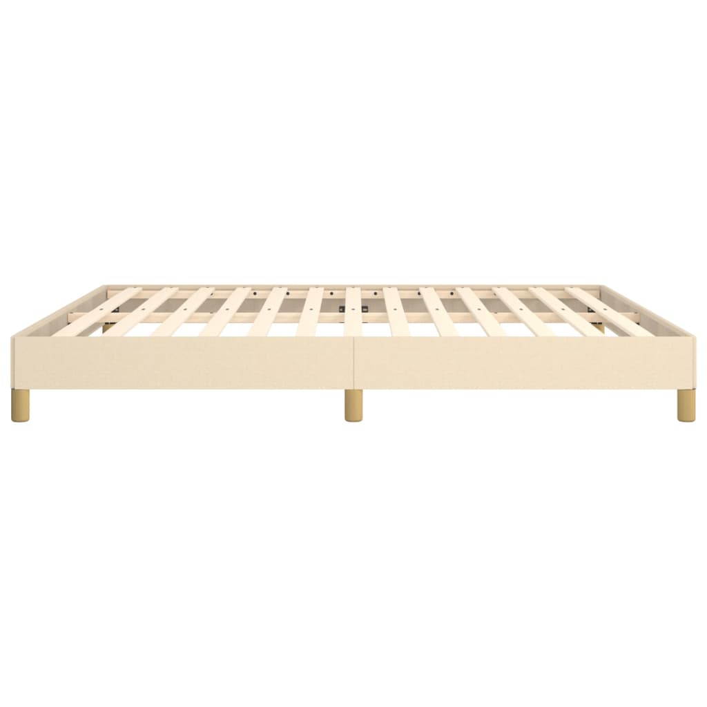 Cadre de lit sans matelas crème 180 x 200 cm en tissu - 6