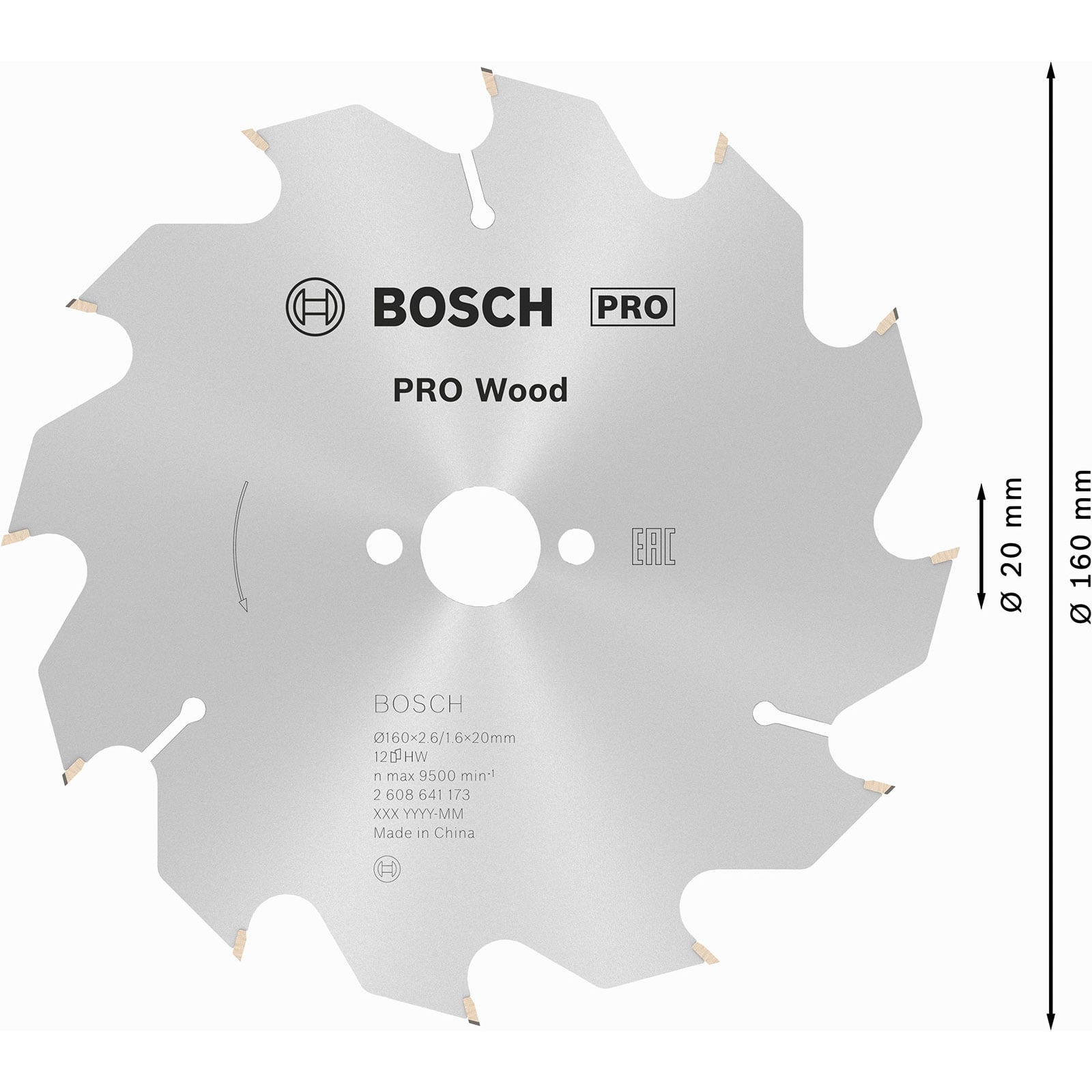 Tarcza piły tarczowej Bosch Optiline Wood 160 mm 12 zębów ze stali SK5 - 3