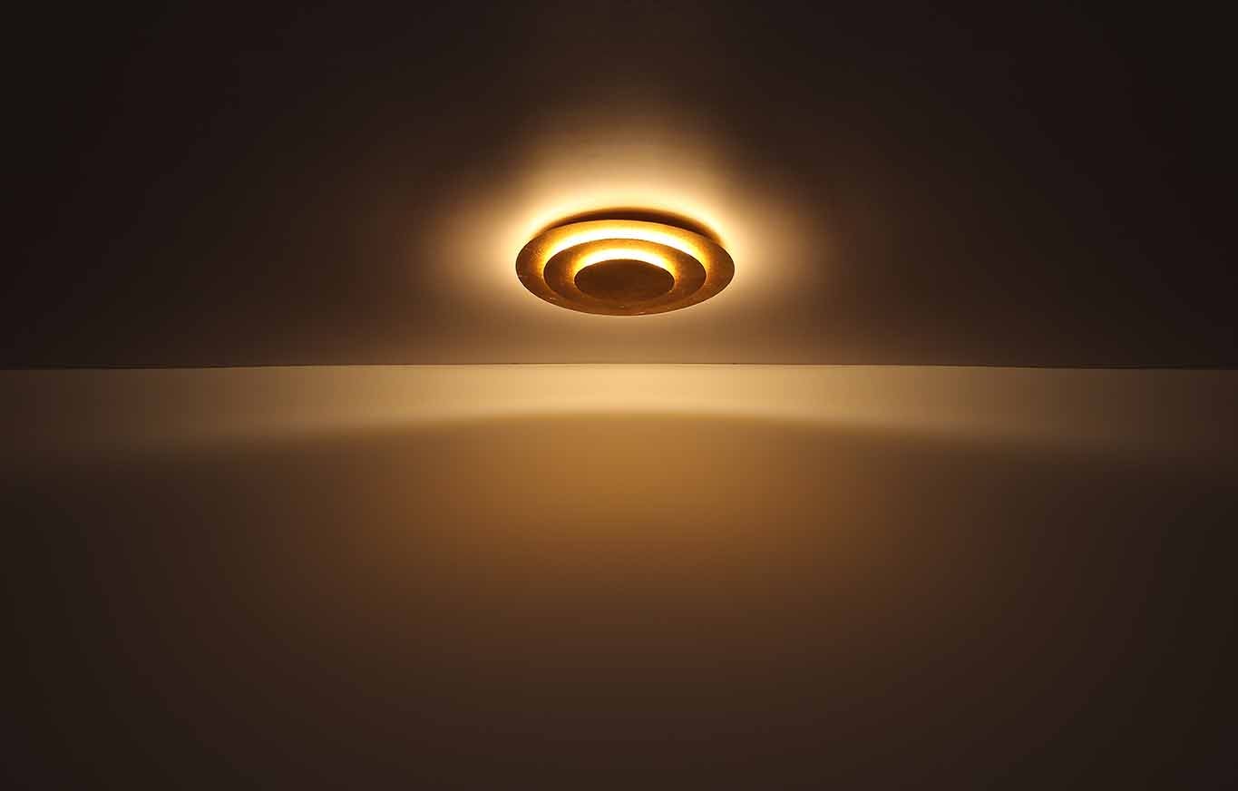 Globo - plafonnier - Heda - or - métal - Ø 35cm - LED - 48465-24 - 4