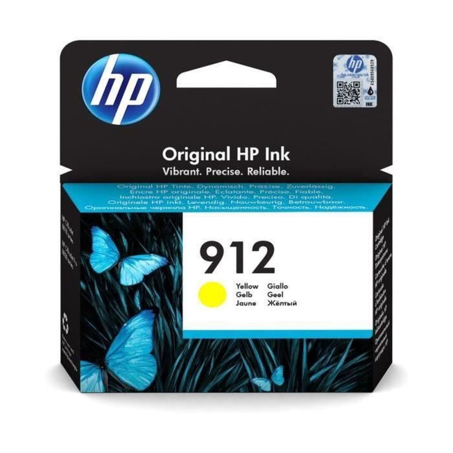 HP 912 Cartouche dencre jaune authentique 3YL79AE pour HP OfficeJet ...