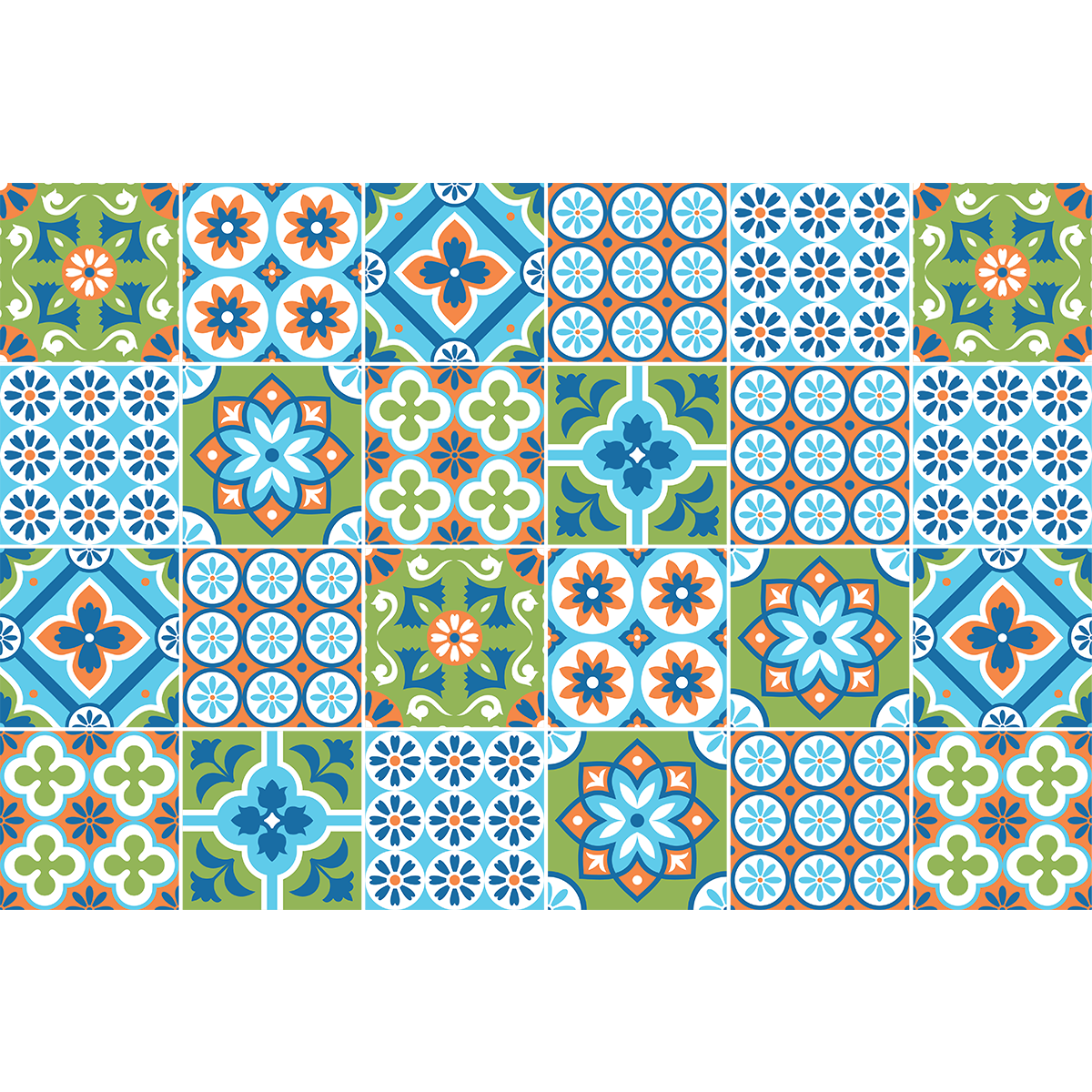 24 adesivi piastrelle di cemento mobili aguilar - Sticker adesivo - adesivi murali - 24stickers15x15cm - 2