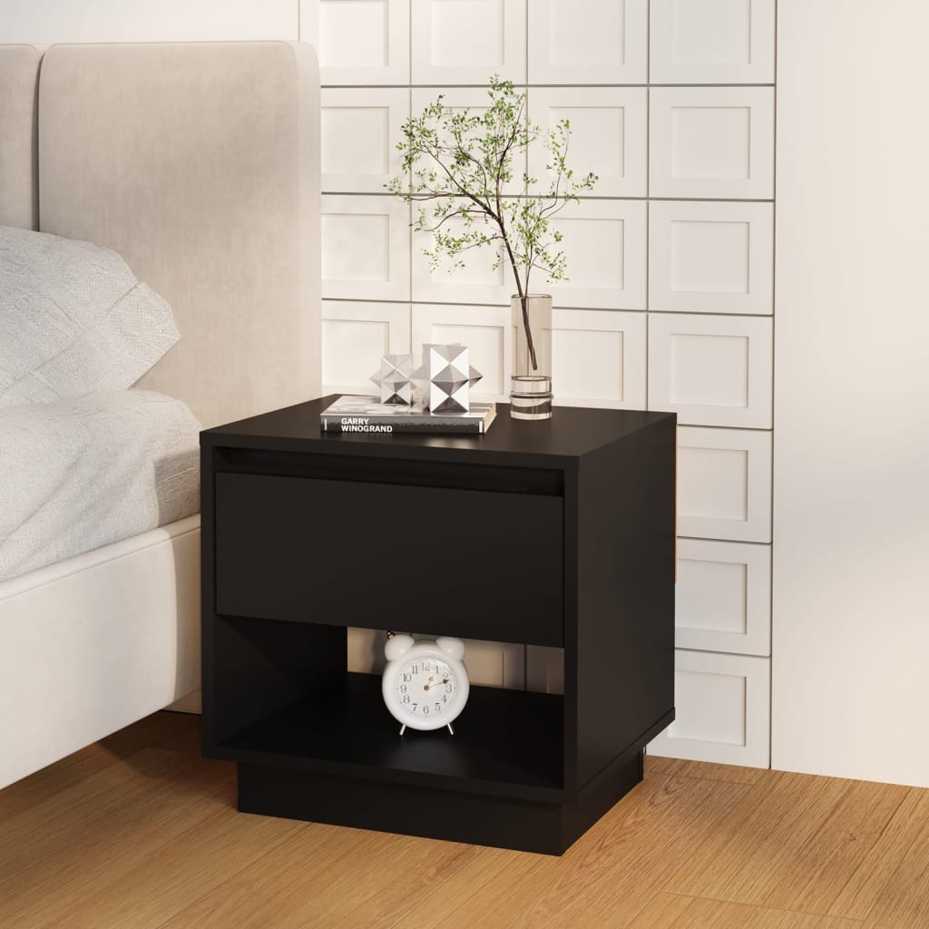 Torana  Mesita De Noche Madera Contrachapada 45X34x44 Cm Negro , Leroy Merlin