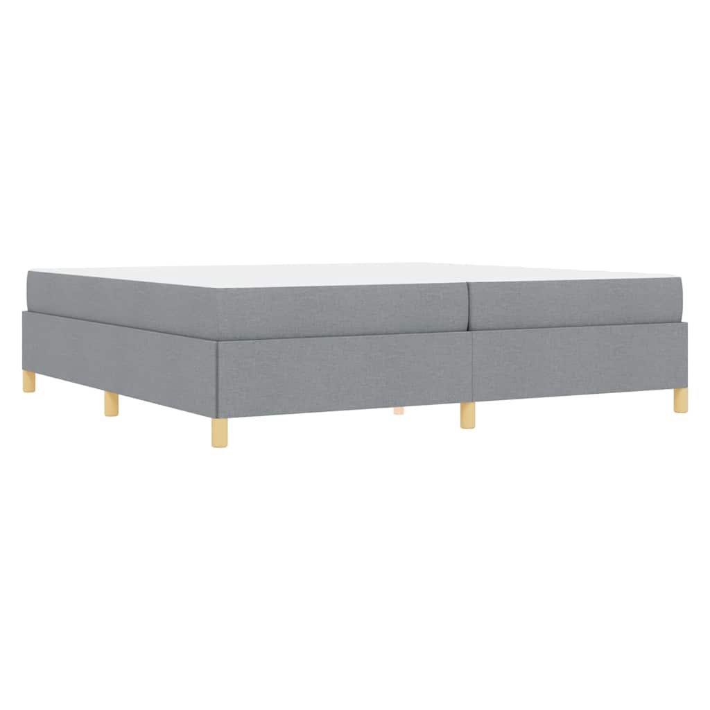 Cadre de lit gris clair, tissu, pour la chambre, 200 × 200 cm - 9