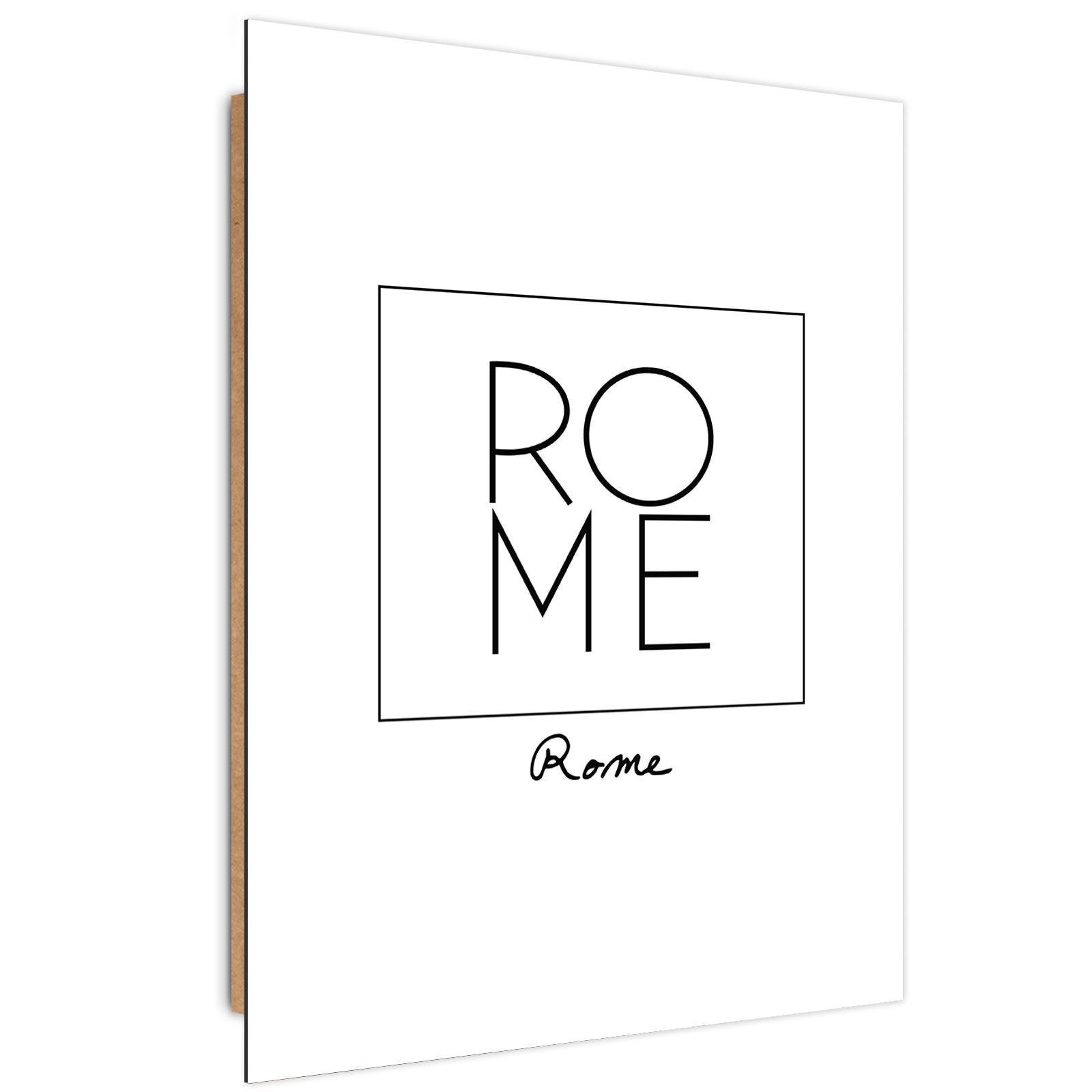 Tableau bois slogans rome - 80 x 120 cm | Leroy Merlin