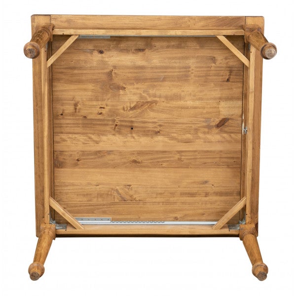 BISCOTTINI Table Extensible en Tilleul Massif - Table de Salle à Manger en Finition Antique - Table pour 4 Personnes pour Salon et Cuisine - 120x80 - 4