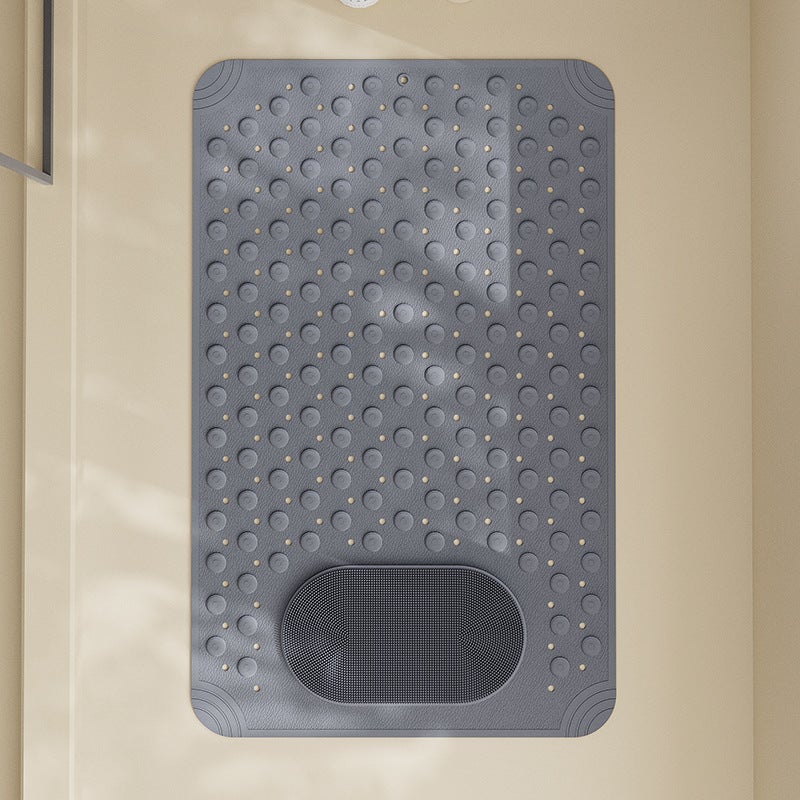 Antypoślizgowa mata łazienkowa, mata do kąpieli, mata do masażu łazienkowego, z przyssawkami antypoślizgowymi, 50x80cm- Szara