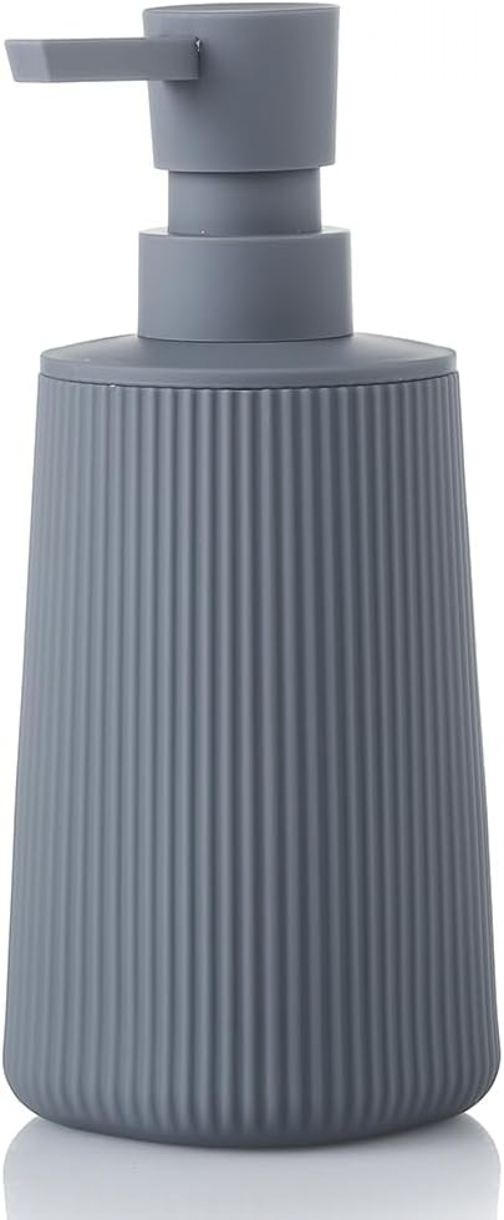 Dozownik do mydła w paski, mały dozownik do mydła, z pompką (1 szt., 250 ml, szary)