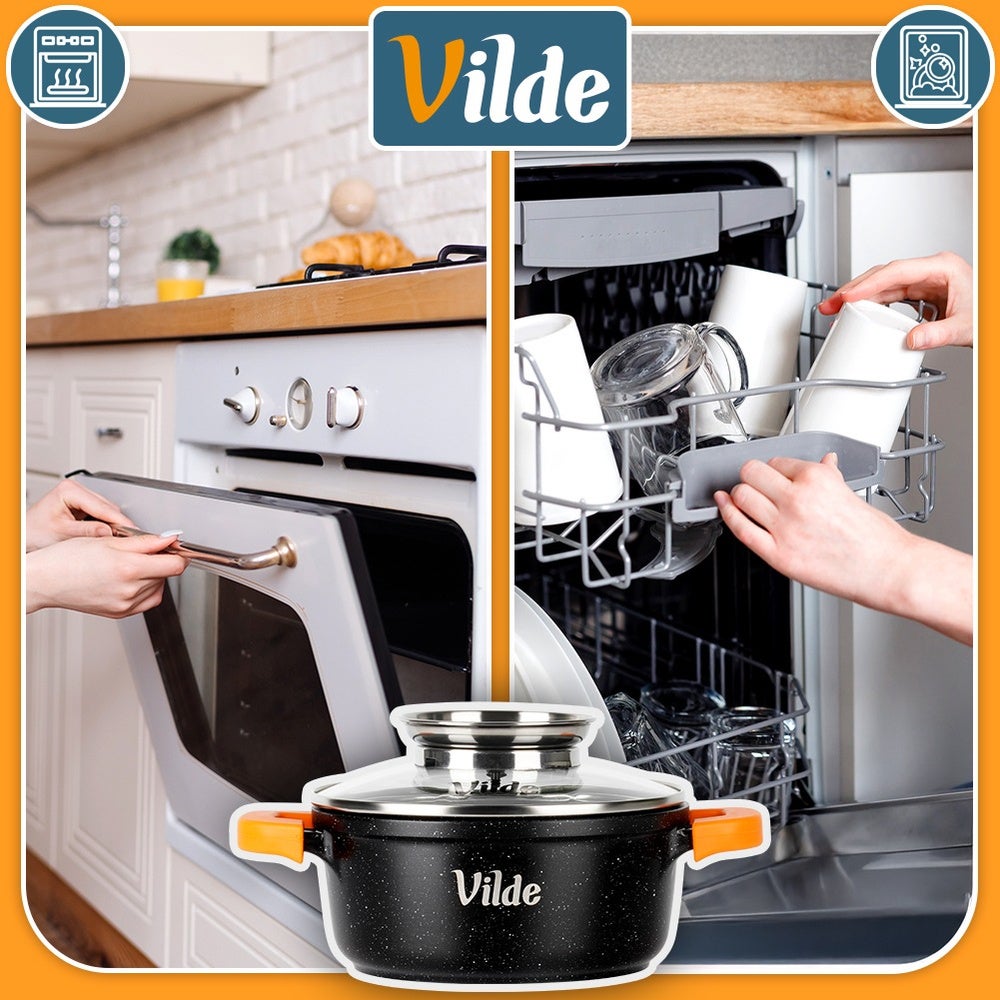 Garnek granitowy ze szklaną pokrywką TERRUNA AROMA 16 cm, 1,2 l - 8