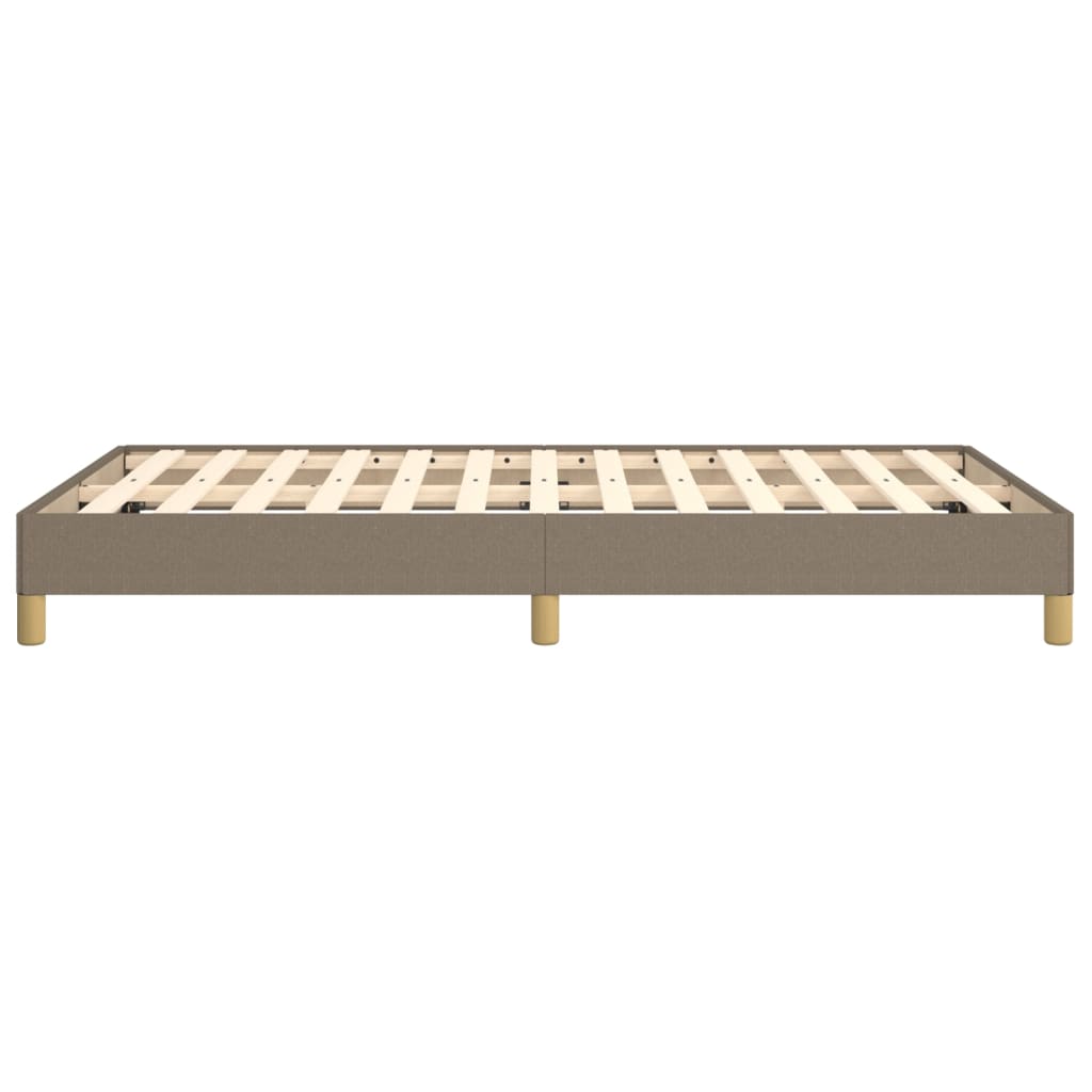 Cadre de lit sans matelas en tissu taupe pour la chambre, 120 × 200 cm - 6