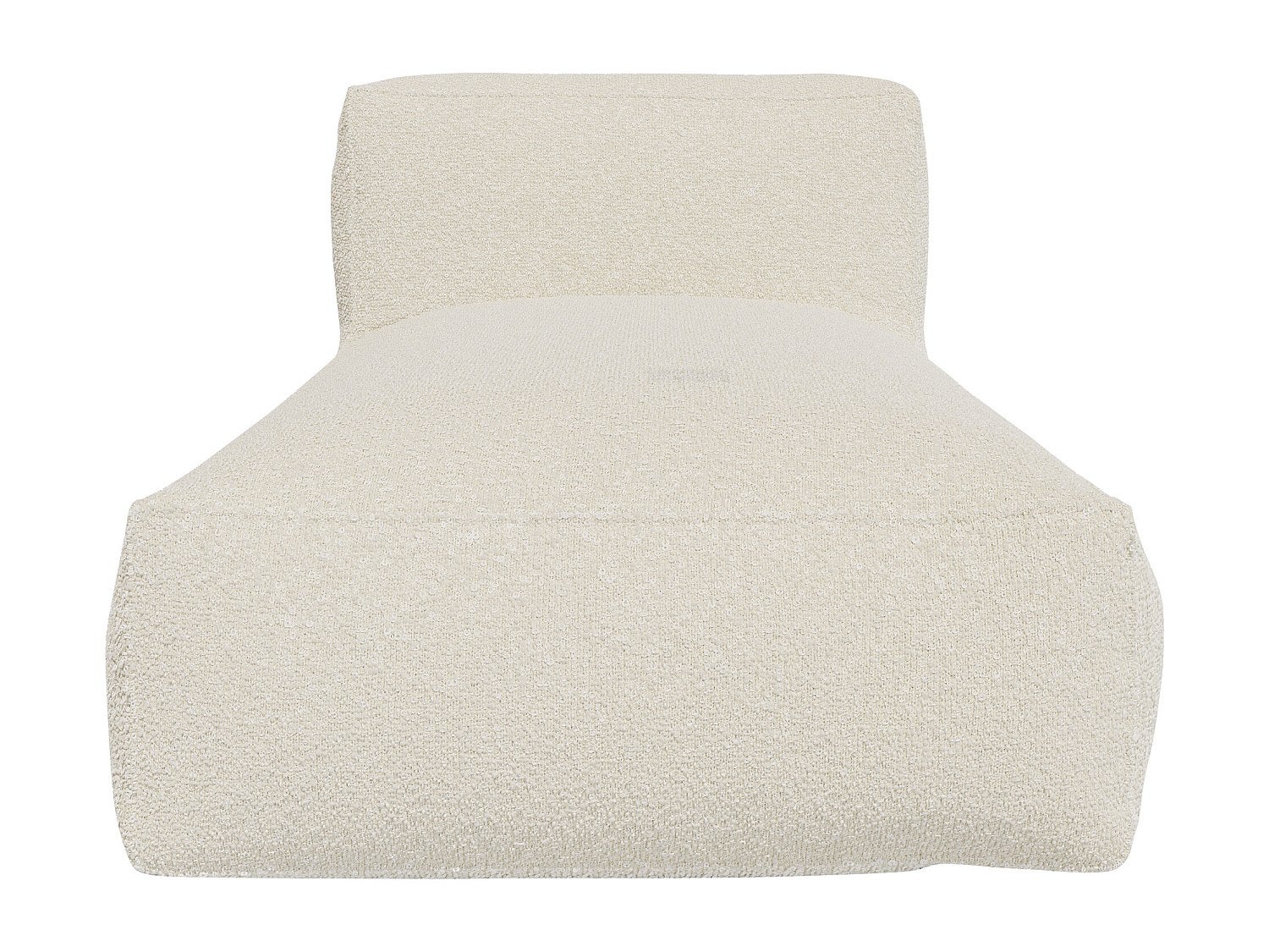 Méridienne en tissu bouclette blanc cassé NOUMARA | Leroy Merlin