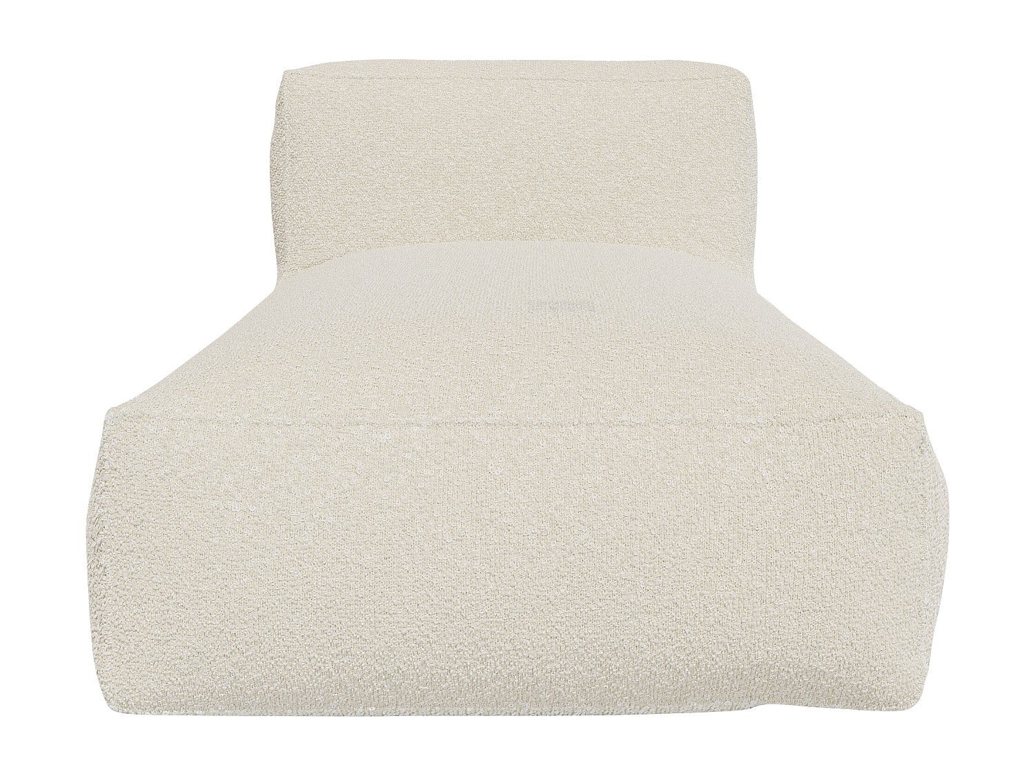 Méridienne en tissu bouclette blanc cassé NOUMARA | Leroy Merlin