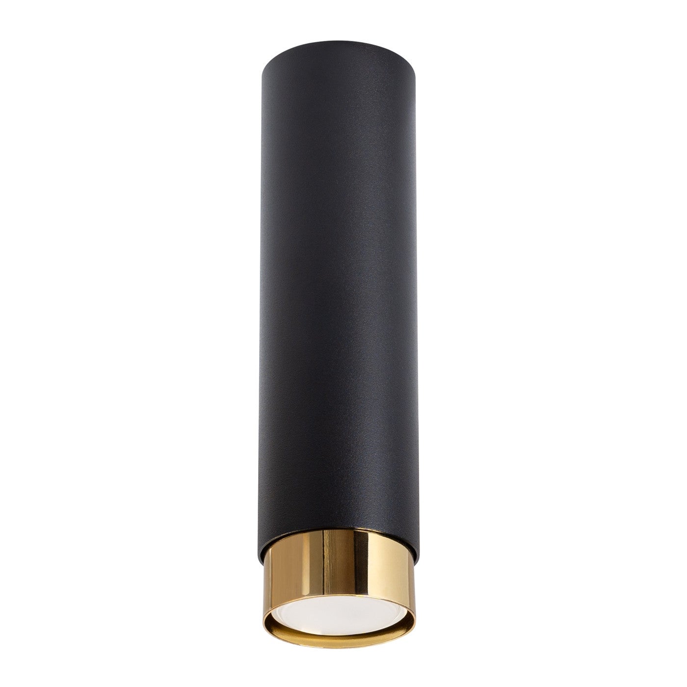 Reflektor sufitowy spot natynkowy Nero okrągły czarno-złoty 1xGU10x10W wym: 22,5 x 6 x 6 cm metal Sollux Lighting