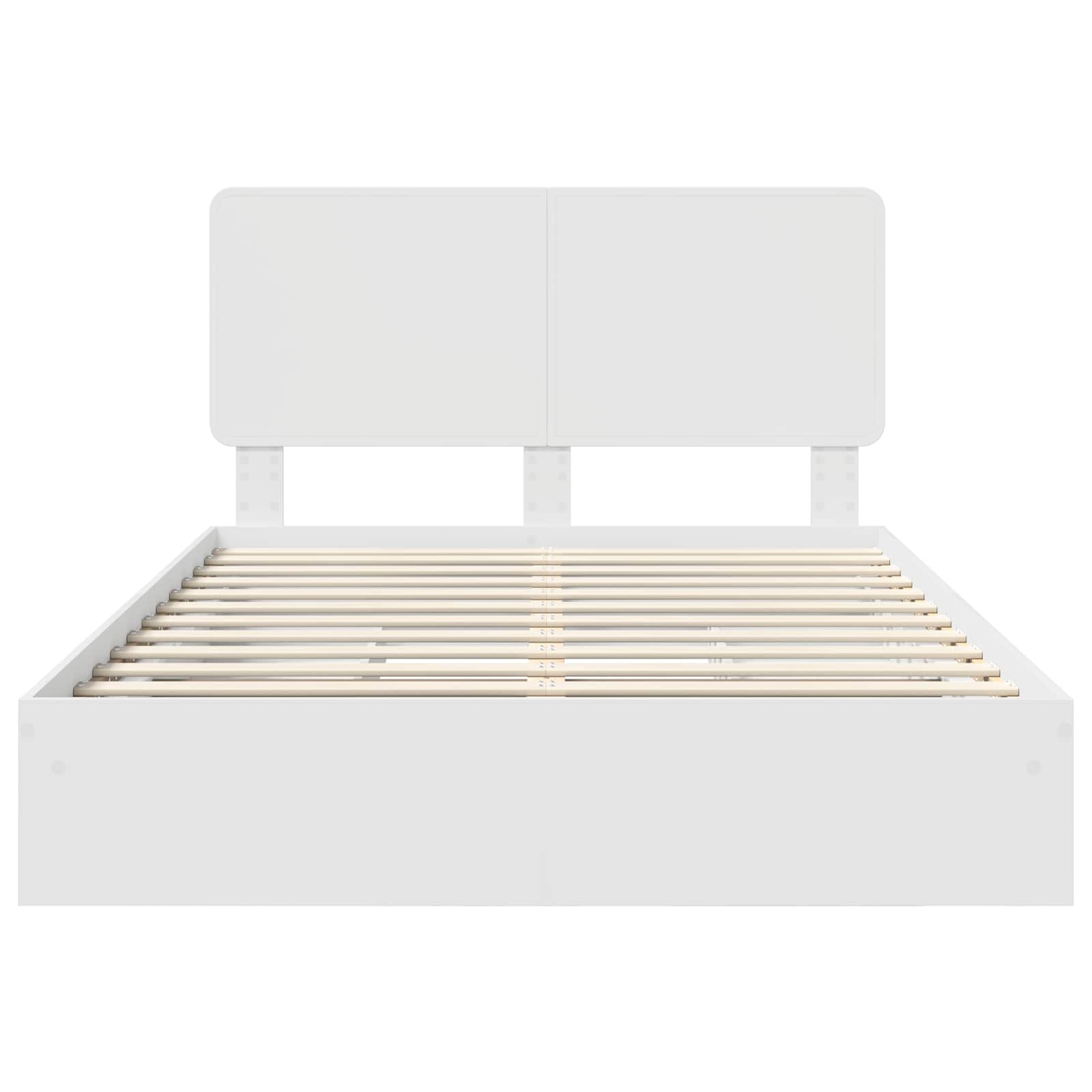 Lit de rangement réglable Blanc 140 x 200 cm panneau de bois - 8