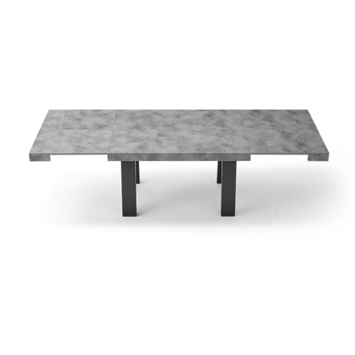 Tavolo soggiorno allungabile 260 cm piano in laminato DIVO Cemento - 5