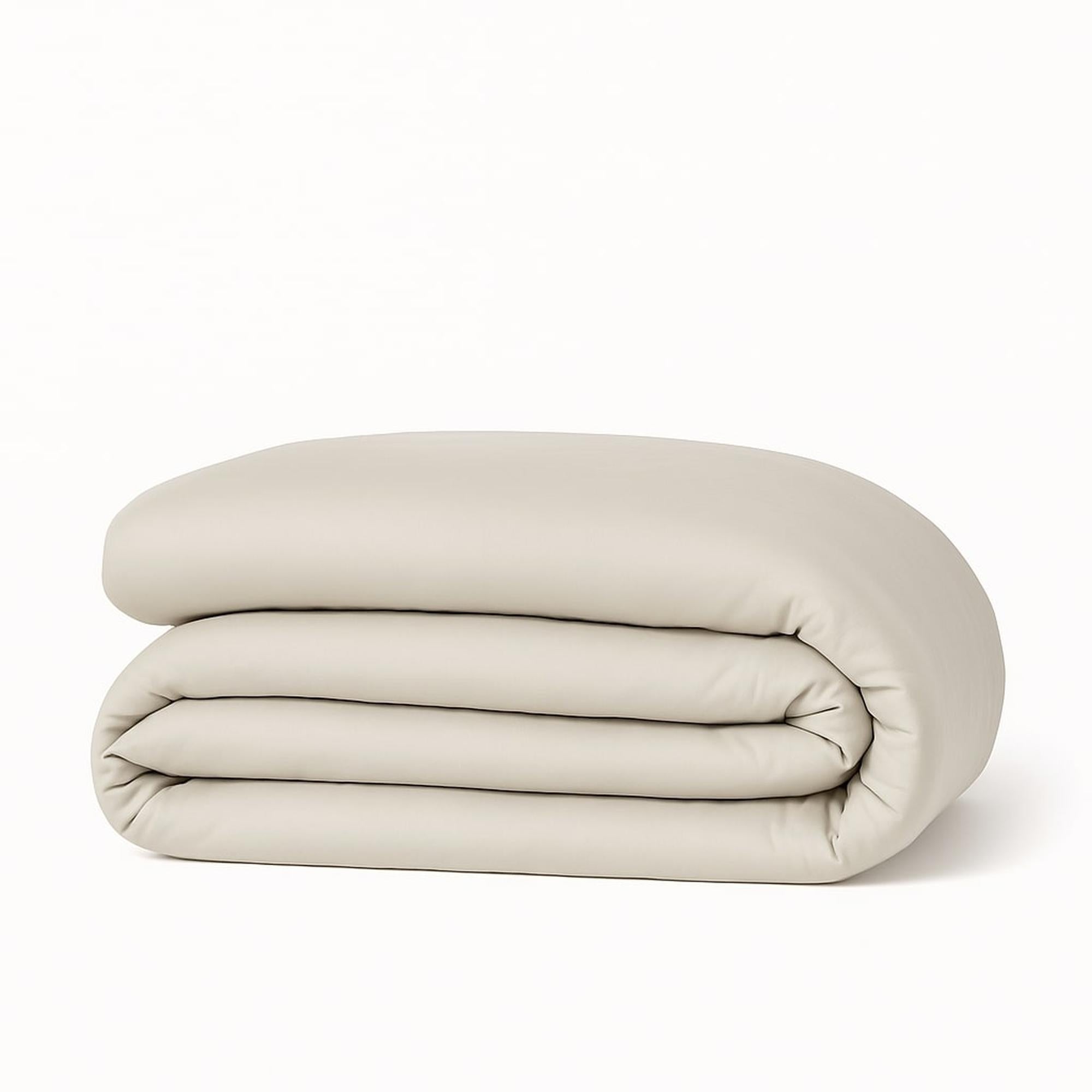 Housse de couette 260x240 satin lavé de coton bio grège - 2