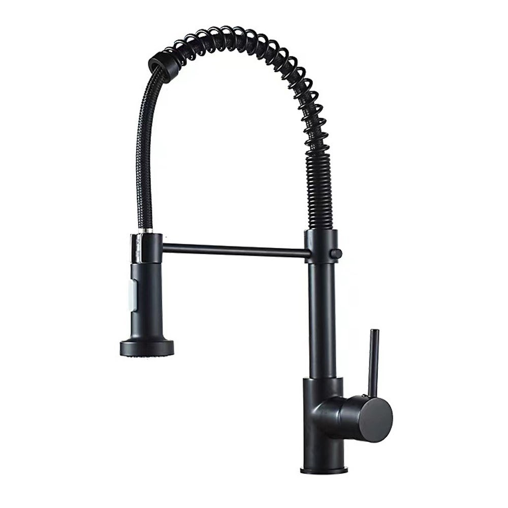 Robinet Cuisine Noir Pivotant à 360° Mitigeur Cuisine Robinet d'Évier à Arc Élevé pulvérisateur escamotable 2 Modes de Pulvérisation en Laiton | Leroy Merlin