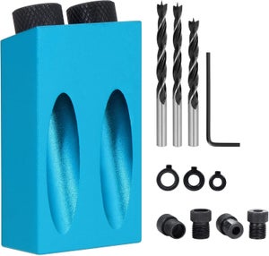 ULISEM Lot de 41 pièces Gabarit de percage tourillon, Guide de perçage