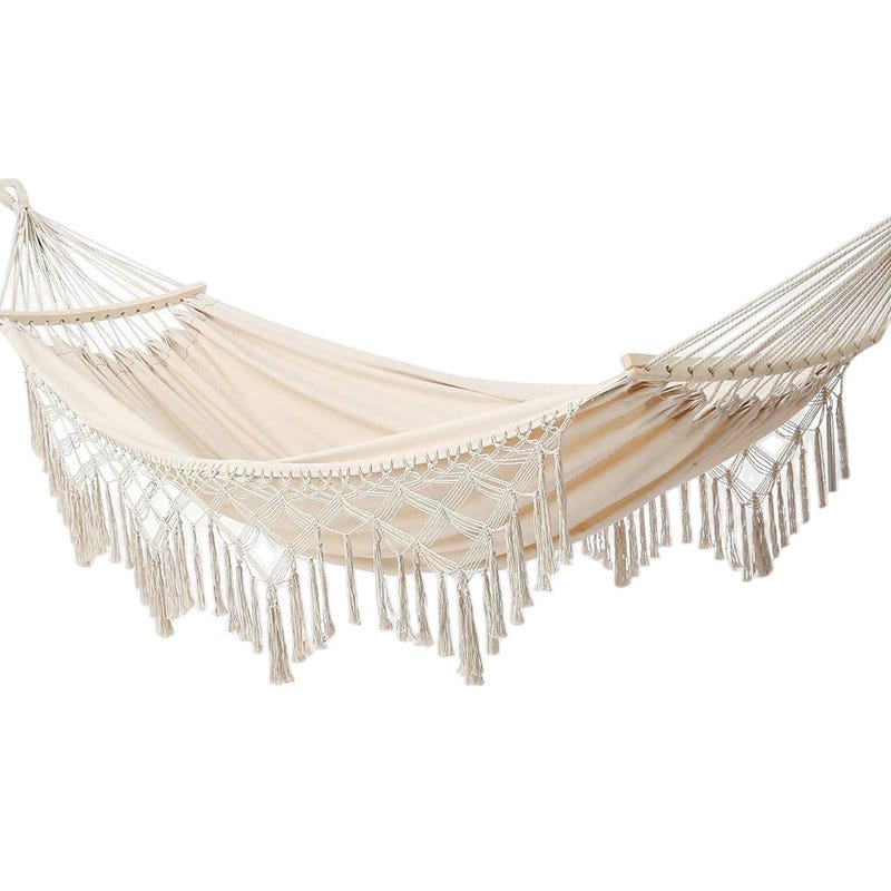 CAXUSD Hamac en coton style tapisserie nordique macramé à suspendre au mur fait à la main étagère à pompons pour décoration de chambre à coucher CAXUSD Hamac en coton style tapisserie nordique macramé à suspendre au mur fait à la main étagère à pompons pour décoration de chambre à coucher
