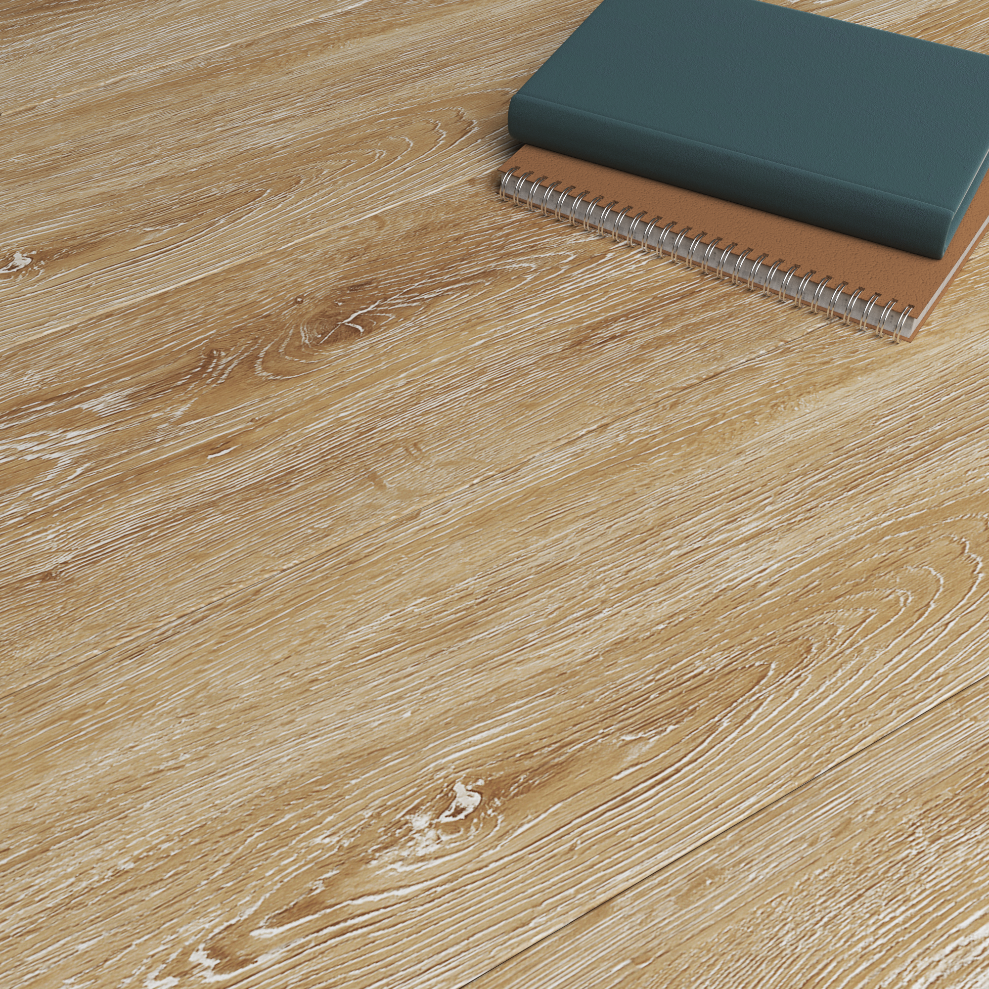 ARTENS - Lames PVC à clipser intenso extrem' XL sous couche intégrée- Effet bois beige naturel - Ep totale 5,5 mm - 1,54 m²/ 7 lames - WHARTON 2 - 2