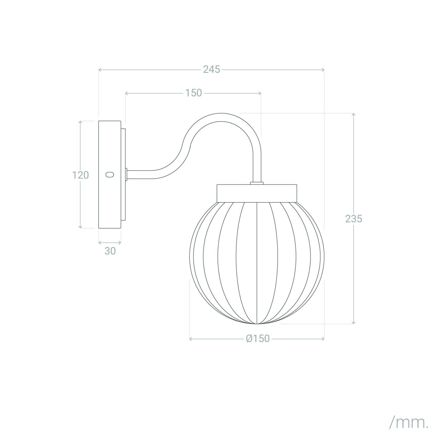 Ledkia Candeeiro de Parede Exterior Metal e Vidro Driyah Dourado - 5