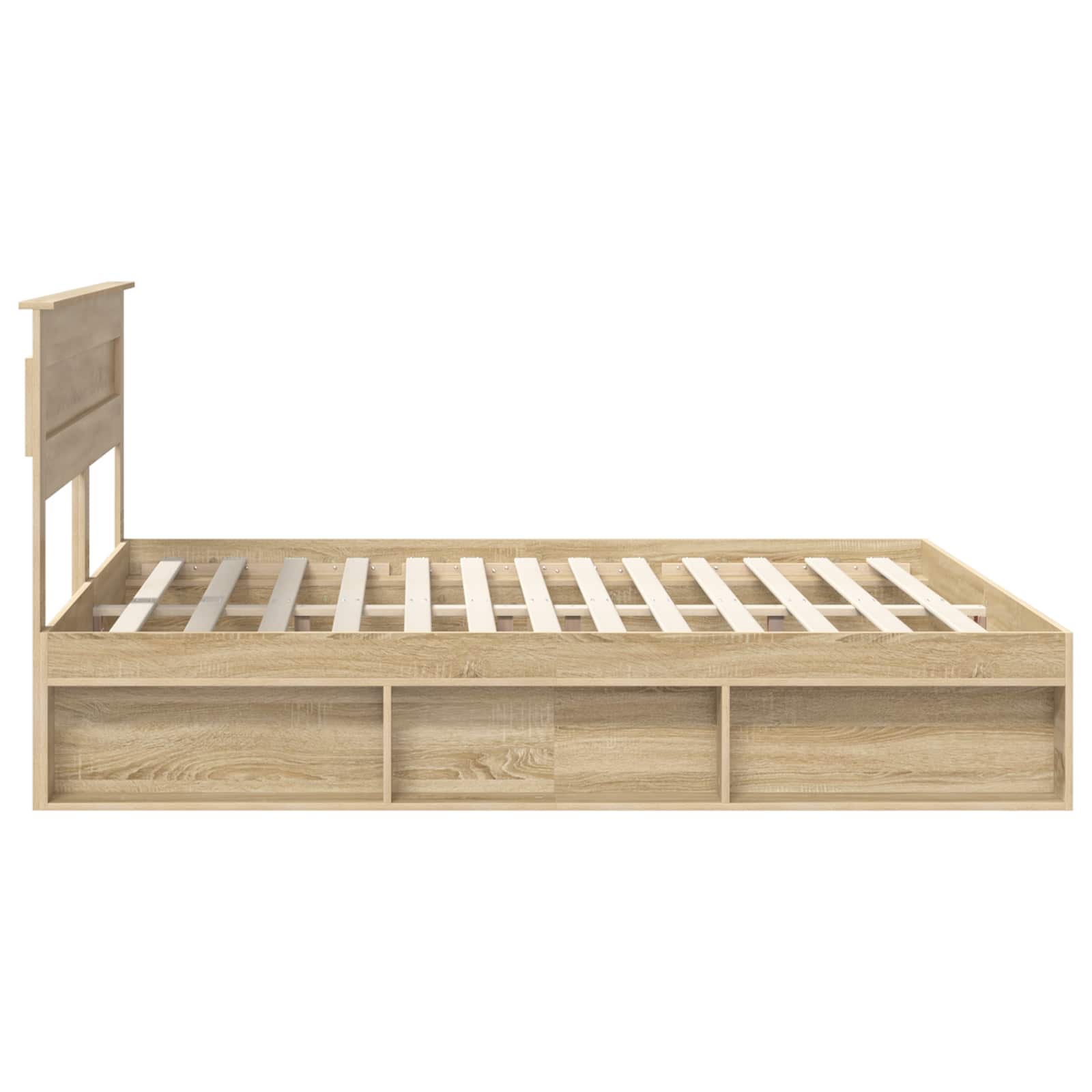 Cadre de lit en bois de pin massif, pour la chambre, 200 × 200 cm - 8