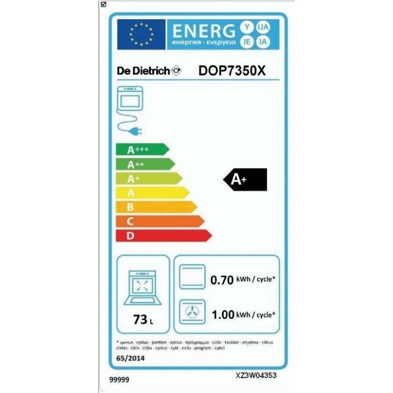Multifonction 73L DE DIETRICH 3385W 59.2cm, 1046146 - 2