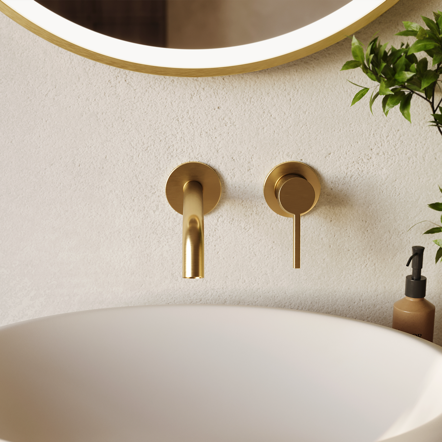 Rubinetto miscelatore lavabo incassato - oro dorato - LOMAZOO - Velar - 4
