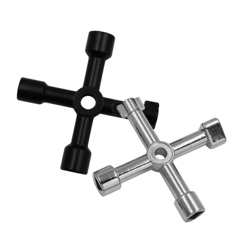 PATIKIL Clé Triangle 12.5x8mm Lot De 4 - Outil Universel Pour Armoires Électriques, Vannes Gaz Eau, Ascenseurs Et Portes Verrouillage - Argent