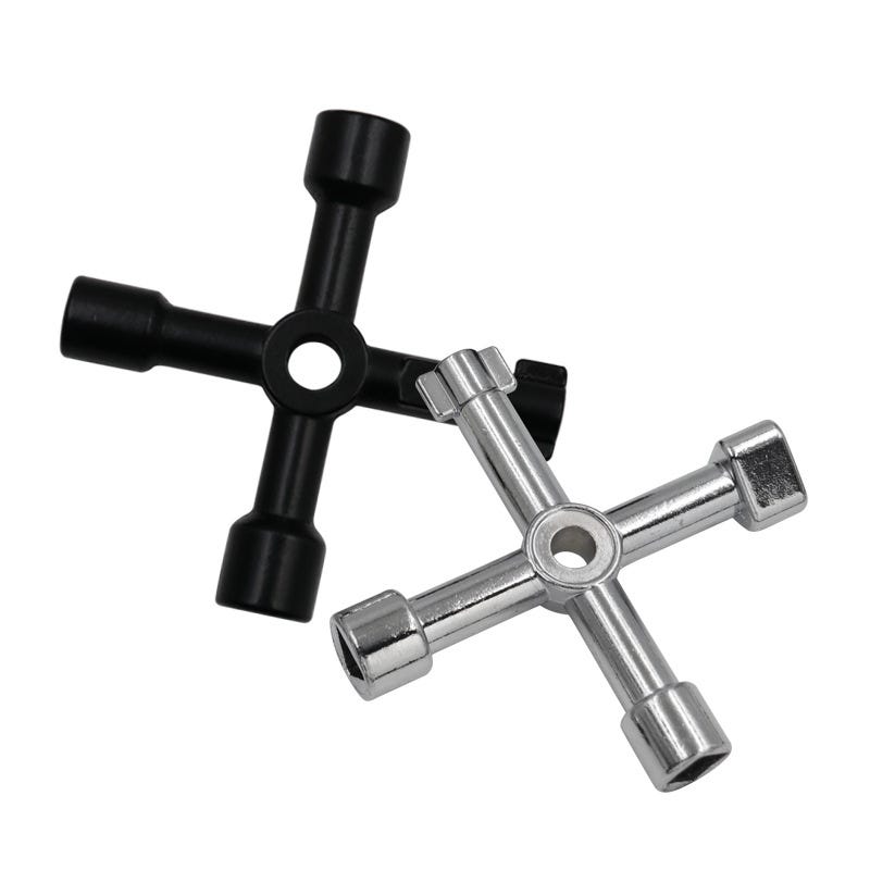 PATIKIL Clé Triangle 12.5x8mm Lot De 4 - Outil Universel Pour Armoires Électriques, Vannes Gaz Eau, Ascenseurs Et Portes Verrouillage - Argent
