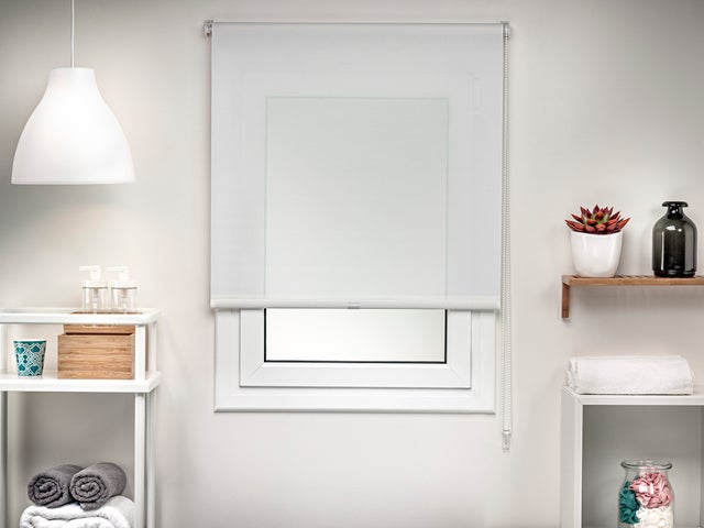 Easydeco - Estor enrollable Screen Mini - Sin necesidad de taladro (Blanco. 72_x_190_cm)