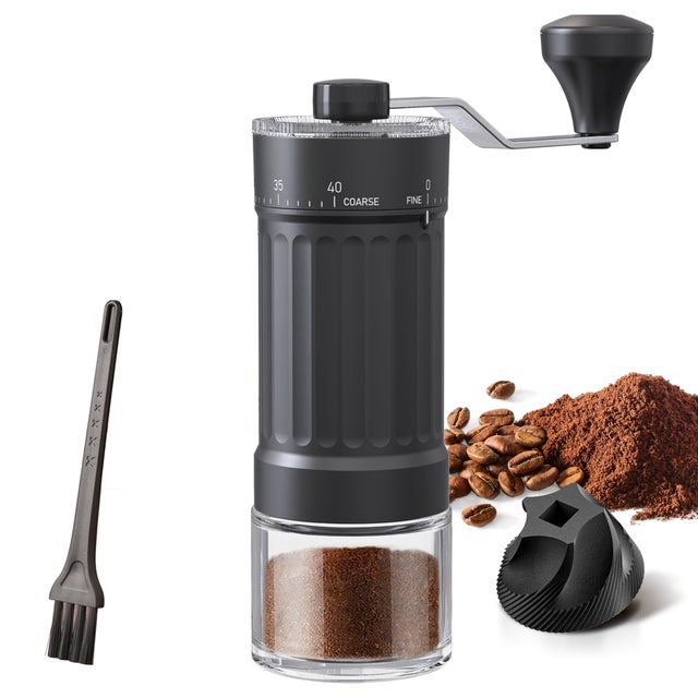 Wysokiej precyzji ręczny młynek do kawy do espresso, french pressa i kawiarki.