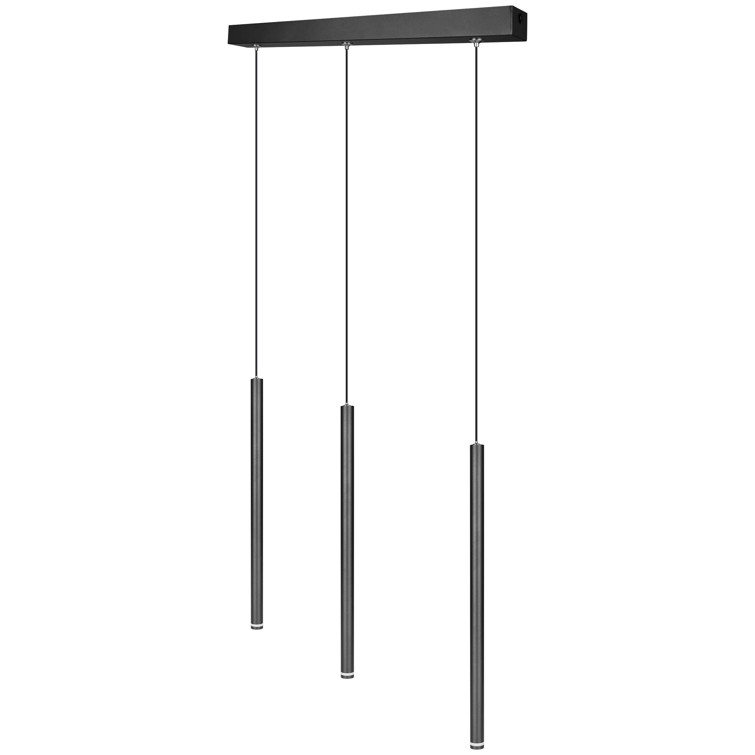 Lampa wisząca Piero LED G9 3-punktowa 152 cm IP20 sufitowa oprawa czarna MasterLED