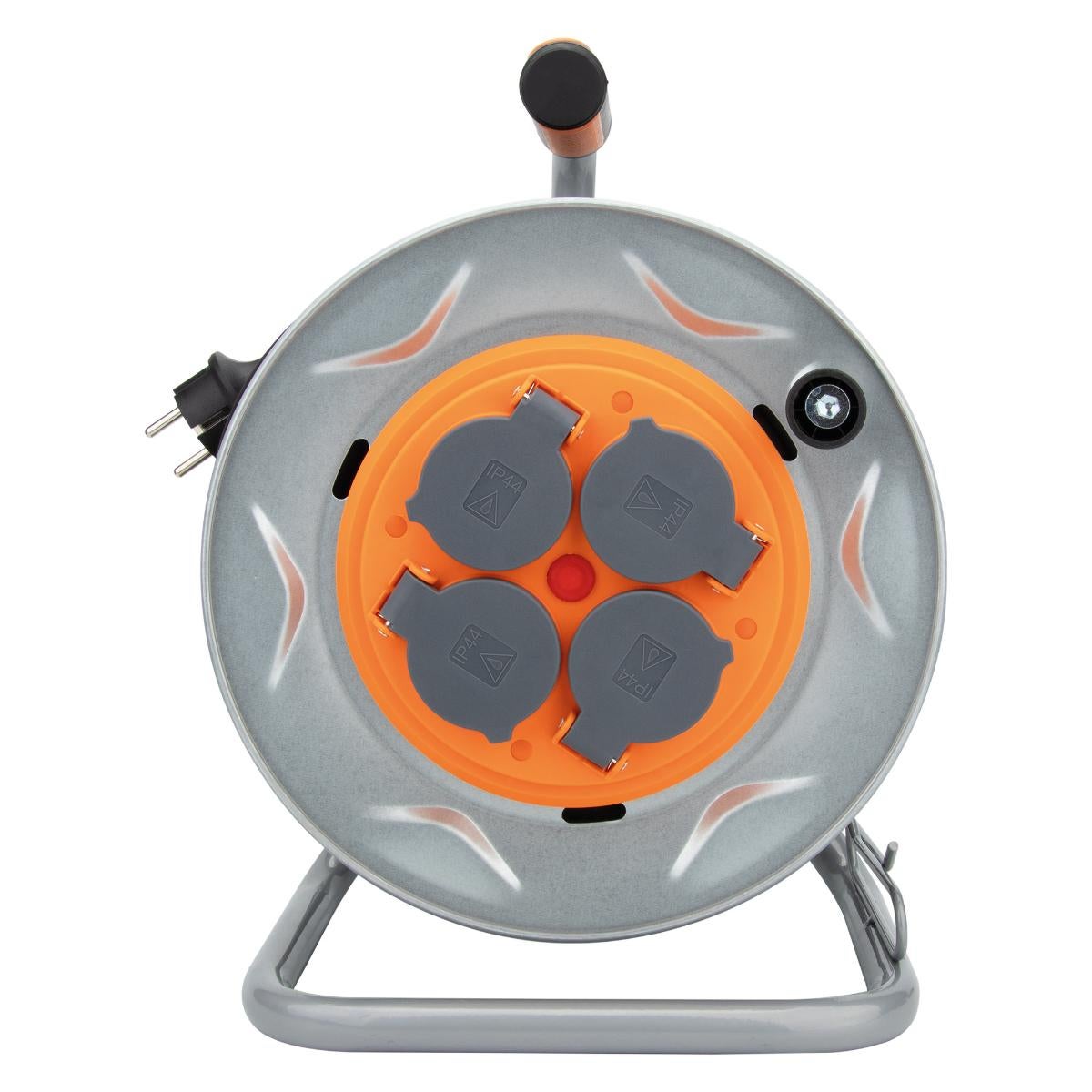 Enrouleur de chantier IP44 4 prises 16A 3G2,5mm² 25m - orange - Zenitech - 2
