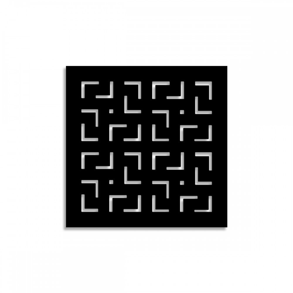 LABYRINTH -M- Panel perforowany z PVC - 48x48 czarny osłona przeciwsłoneczna