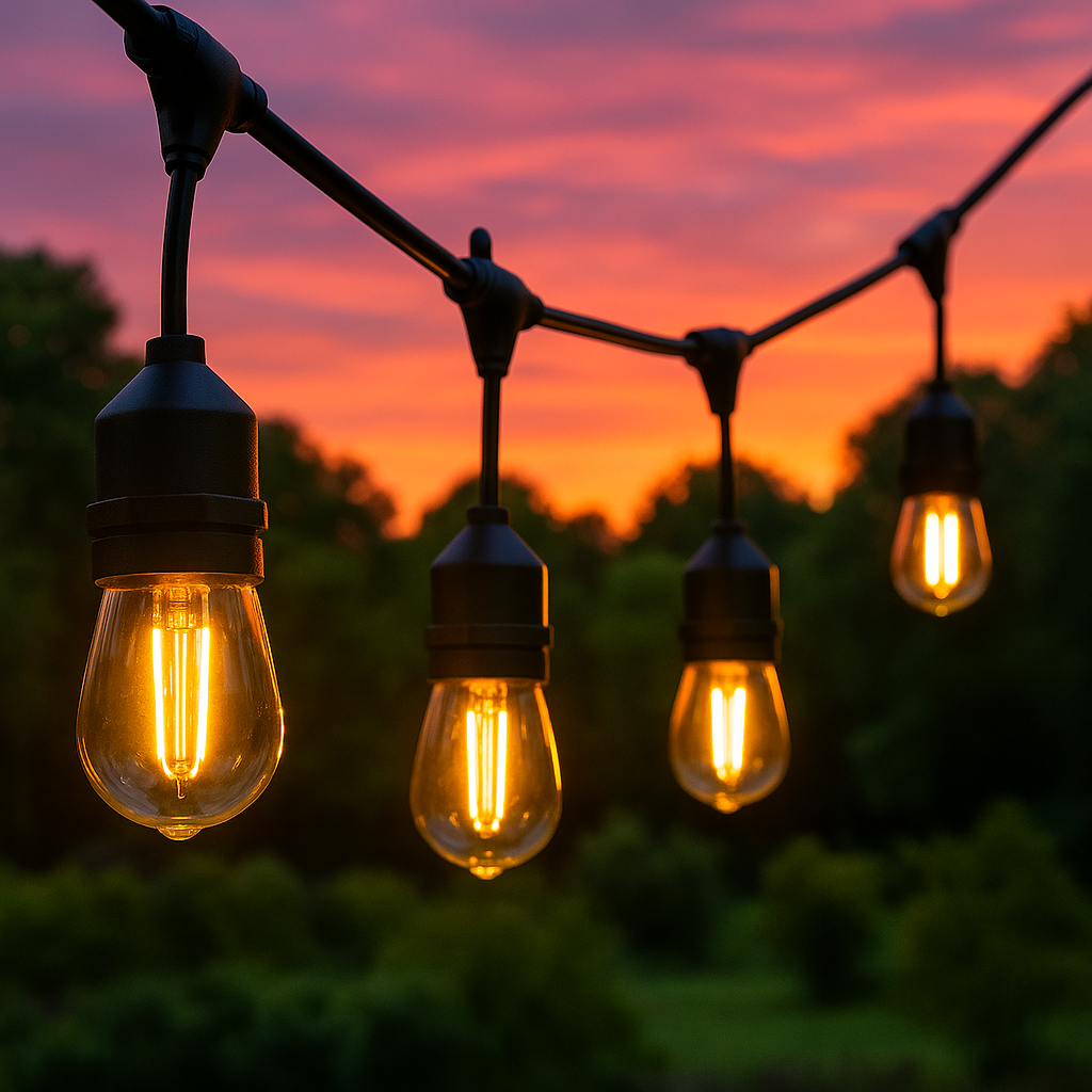 Girlanda ogrodowa świetlna LED 10m 10x E27 IP44 2700K ciepła biel dekoracja oświetlenie XUDO - 6